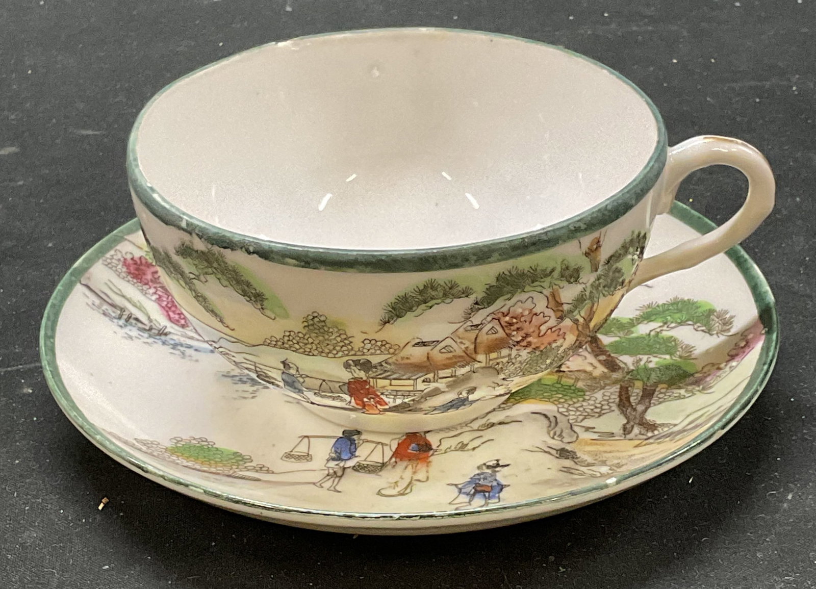 Hand Painted Porcelain Teacup & Saucer Japan (1 of 6)