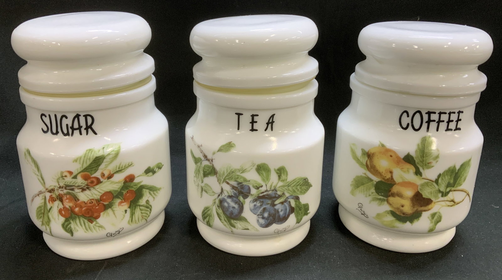 Lot 3 Decor Giorgi Milk Glass Kitchen Jars (1 of 8)