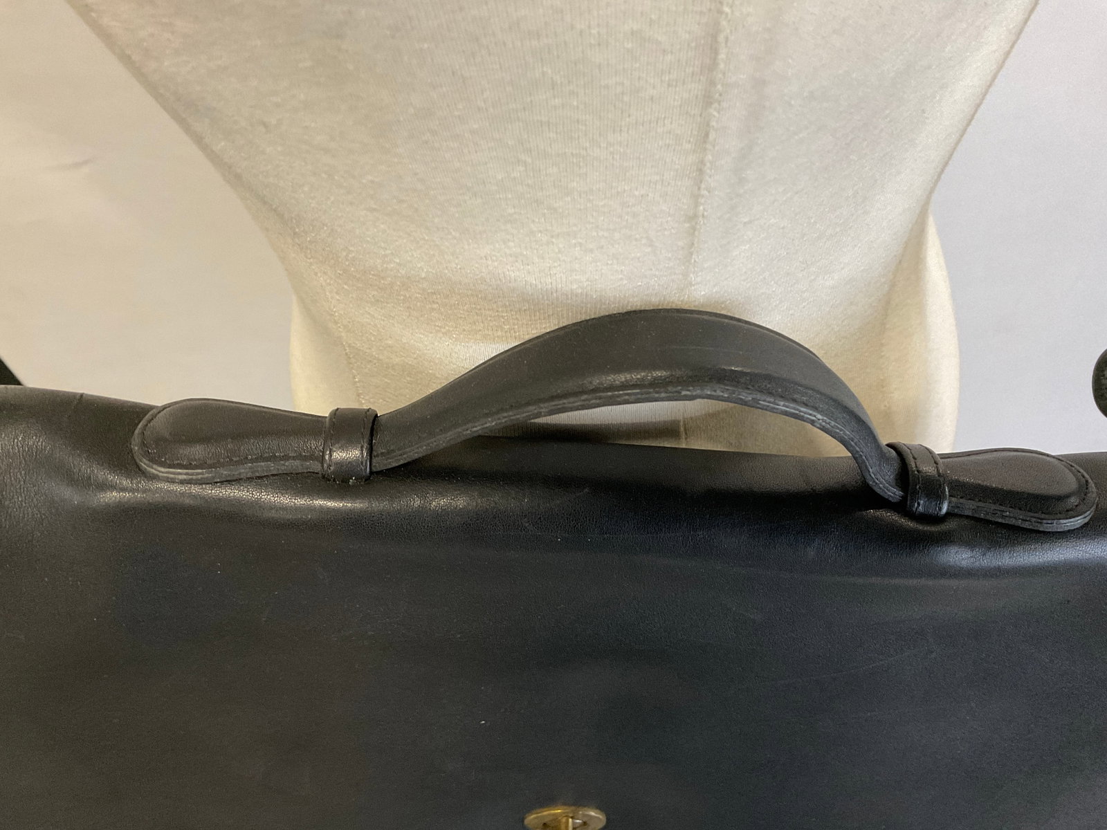 VTG Coach Genuine Black Leather Briefcase - 8