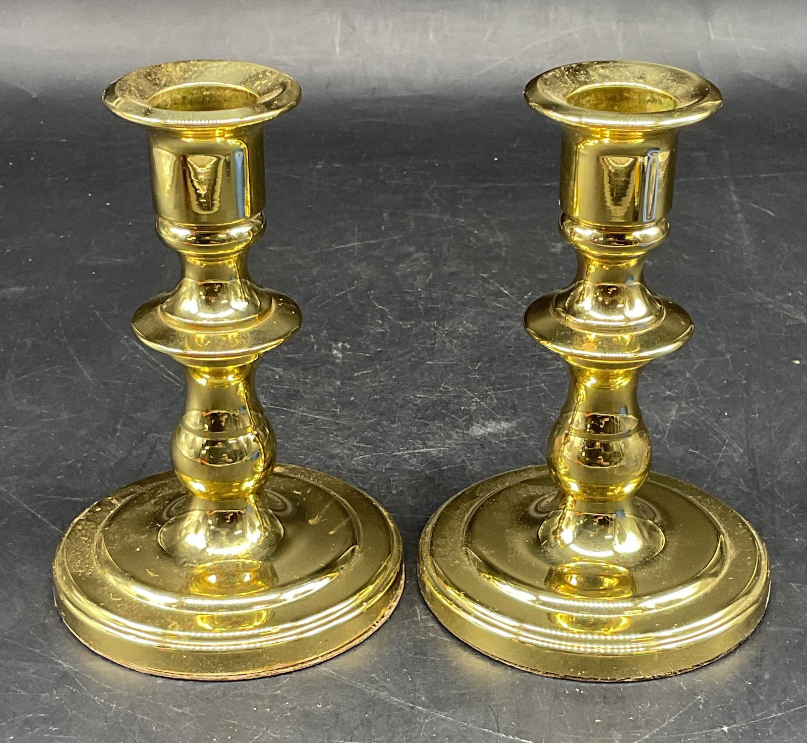Pair Baldwin Brass Candle Holders (1 of 6)