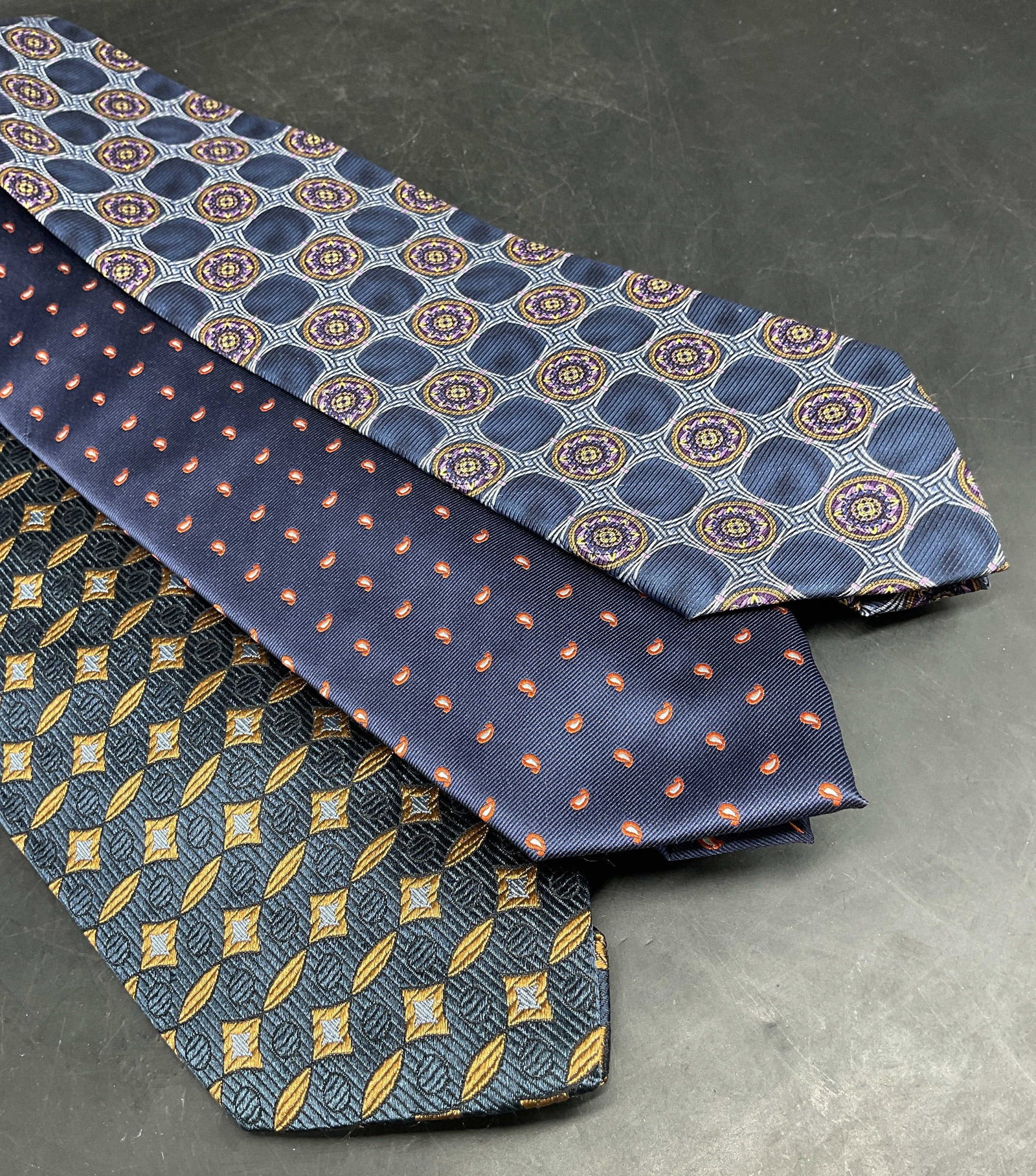 Lot 3 Klaus Boehler Blue Silk Tie + (1 of 6)