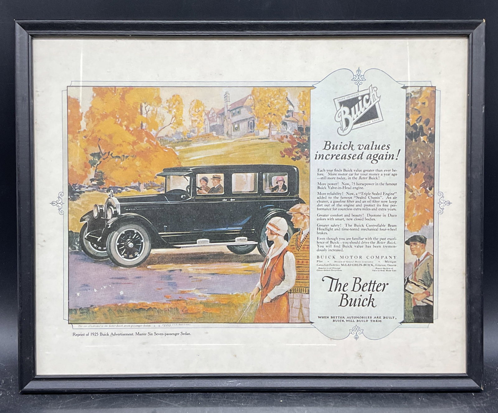 1925 Buick Advertisement Repro Lithograph (1 of 6)