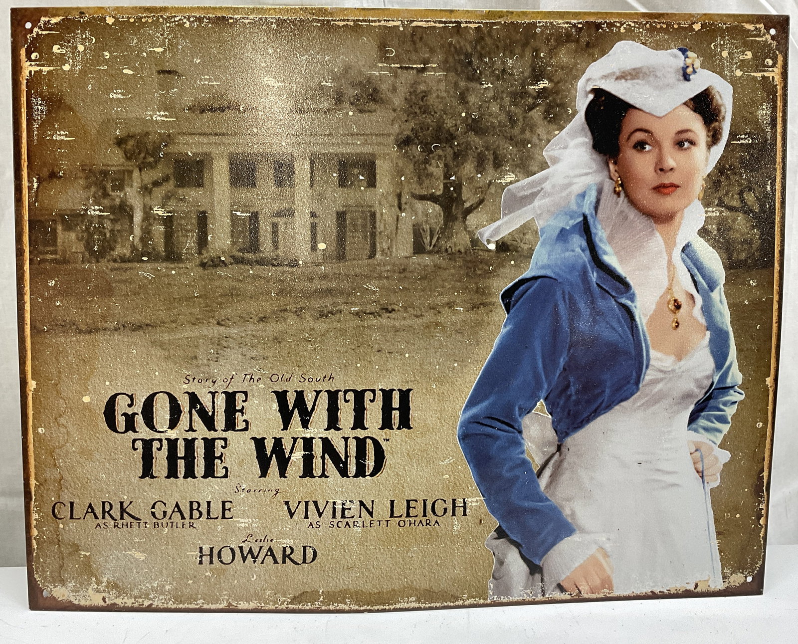 Vintage-Style Gone with the Wind Metal Film Poster (1 of 6)