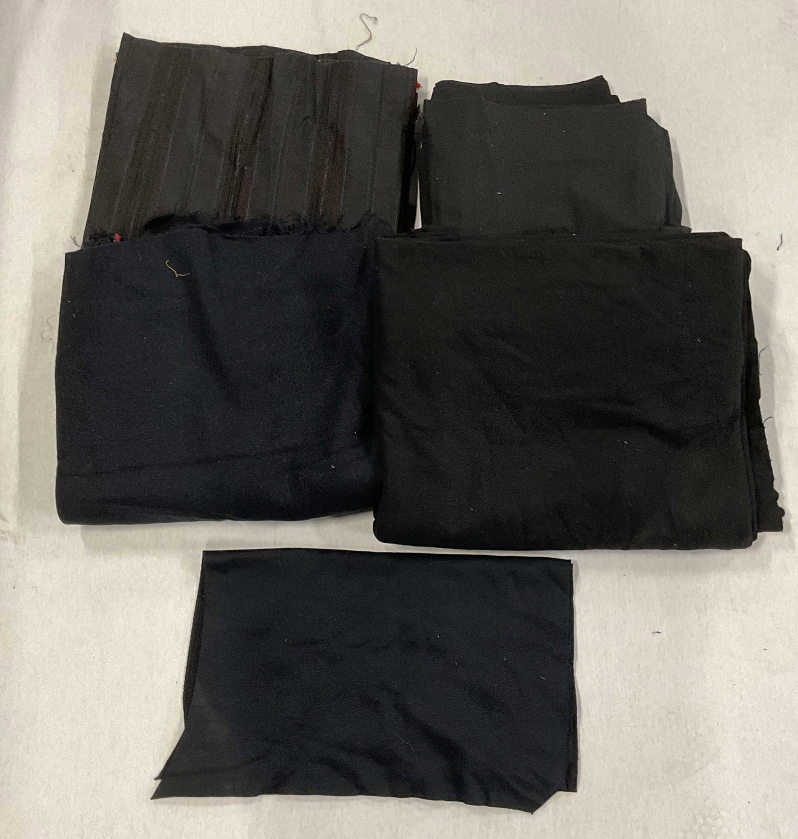 Group Lot Black Cotton & Wool Fabrics (1 of 6)