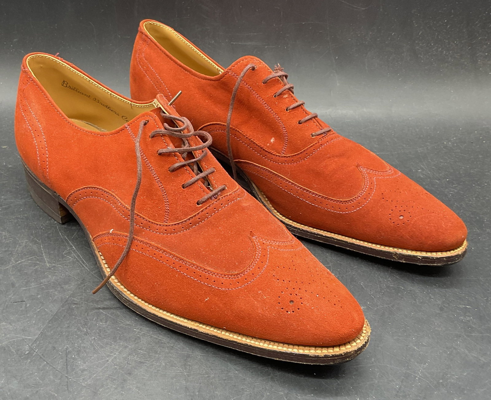 H Diamante Perforated Red Suede Shoes (1 of 7)