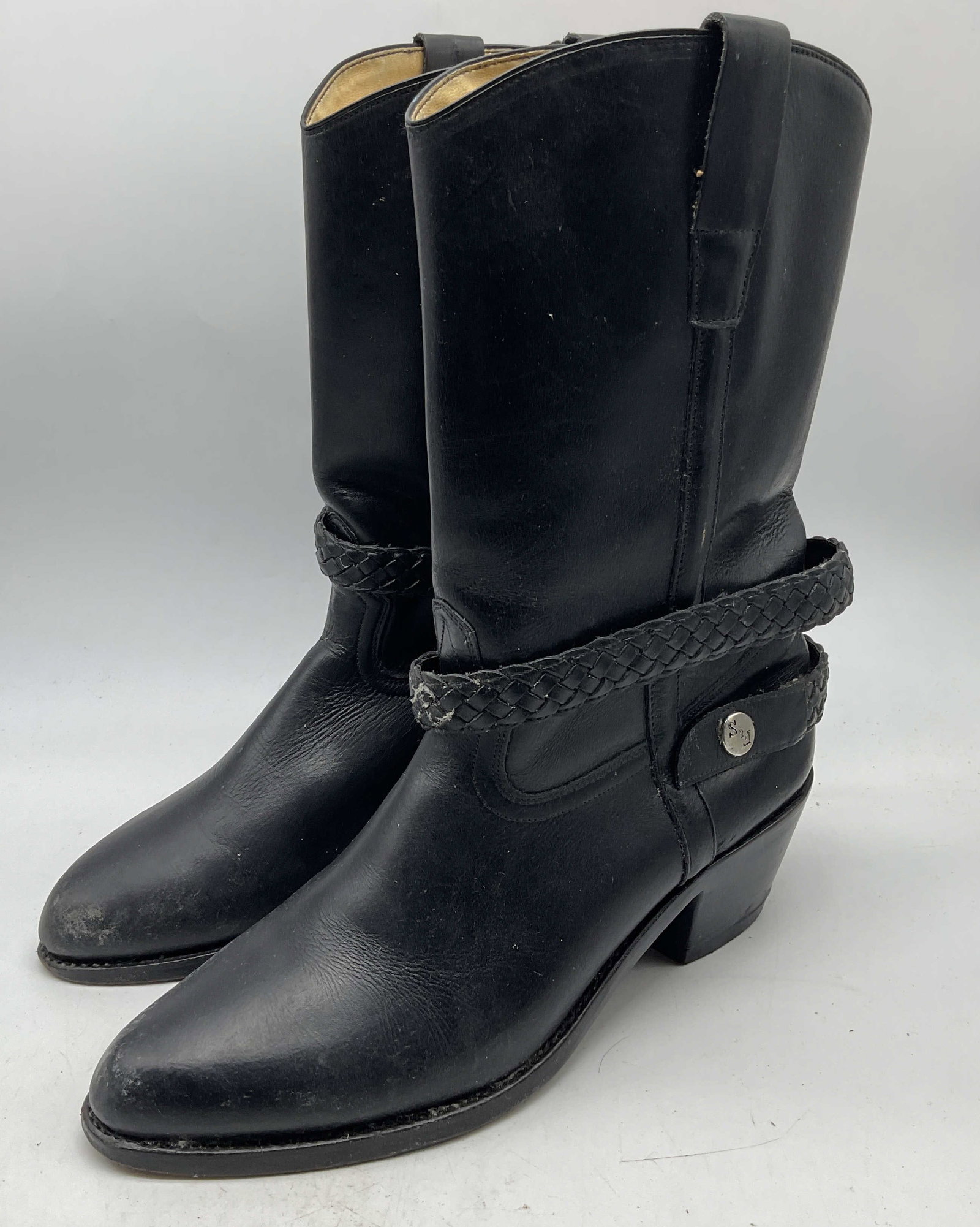 Father & Son Black Leather Boots (1 of 7)
