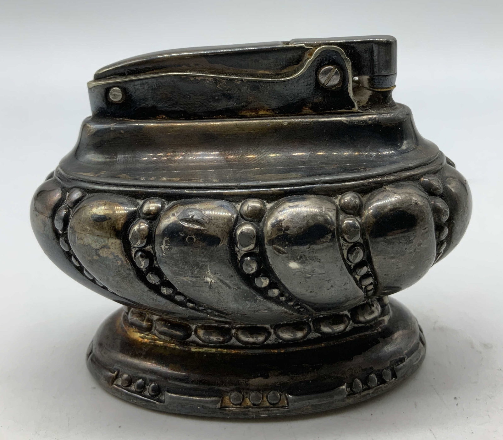 Vtg Ronson Crown Silver Plated Table Lighter (1 of 6)