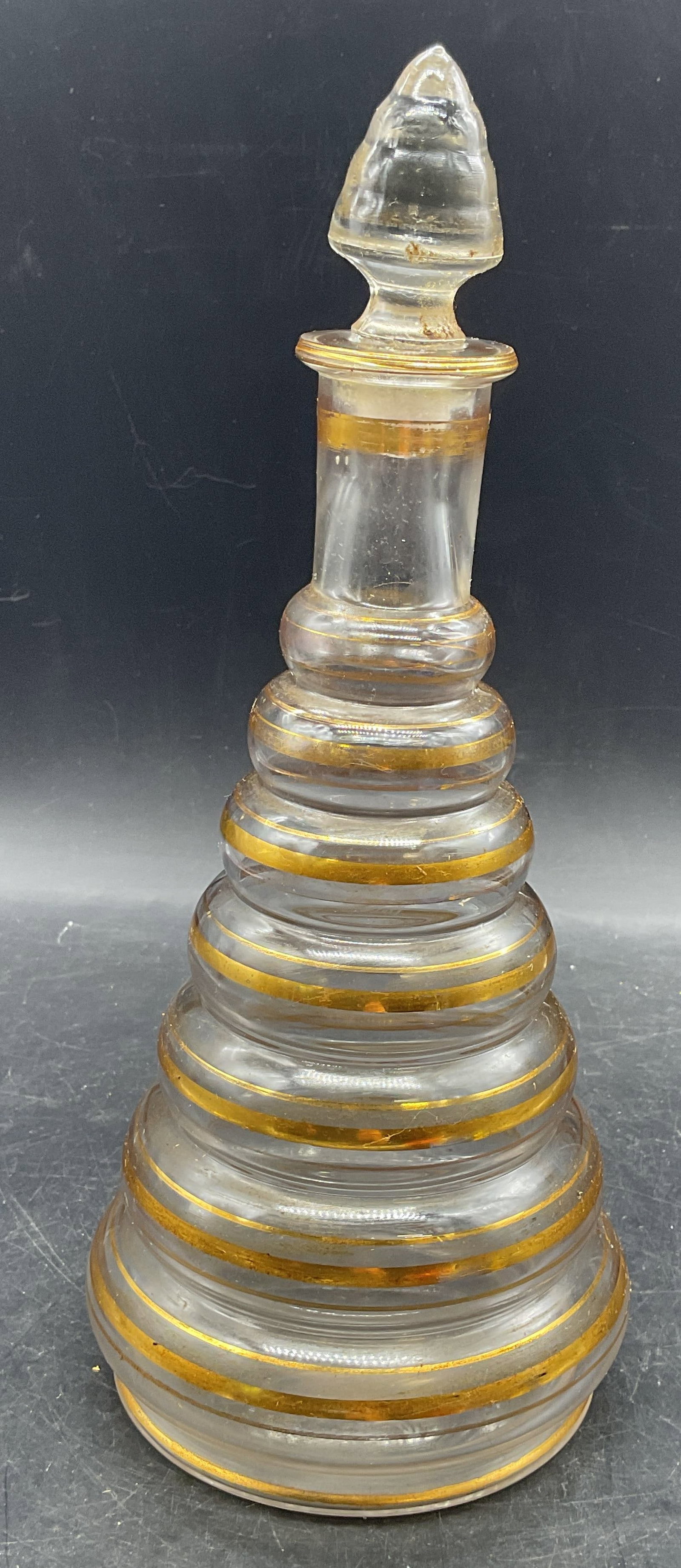 Vintage Gilt Glass Beehive Decanter (1 of 7)
