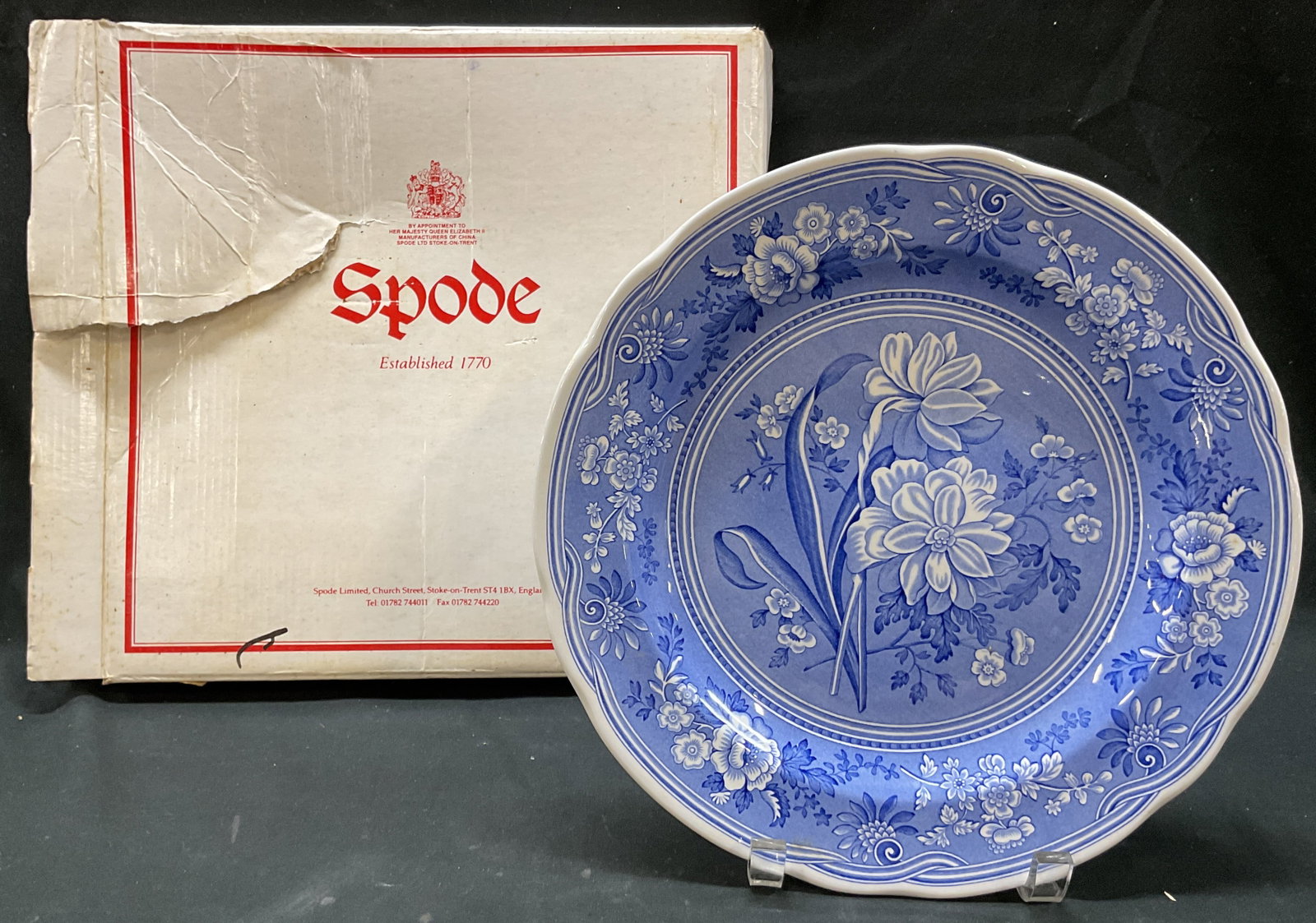 Spode Blue Room Coll Bot Plate England W Box (1 of 8)