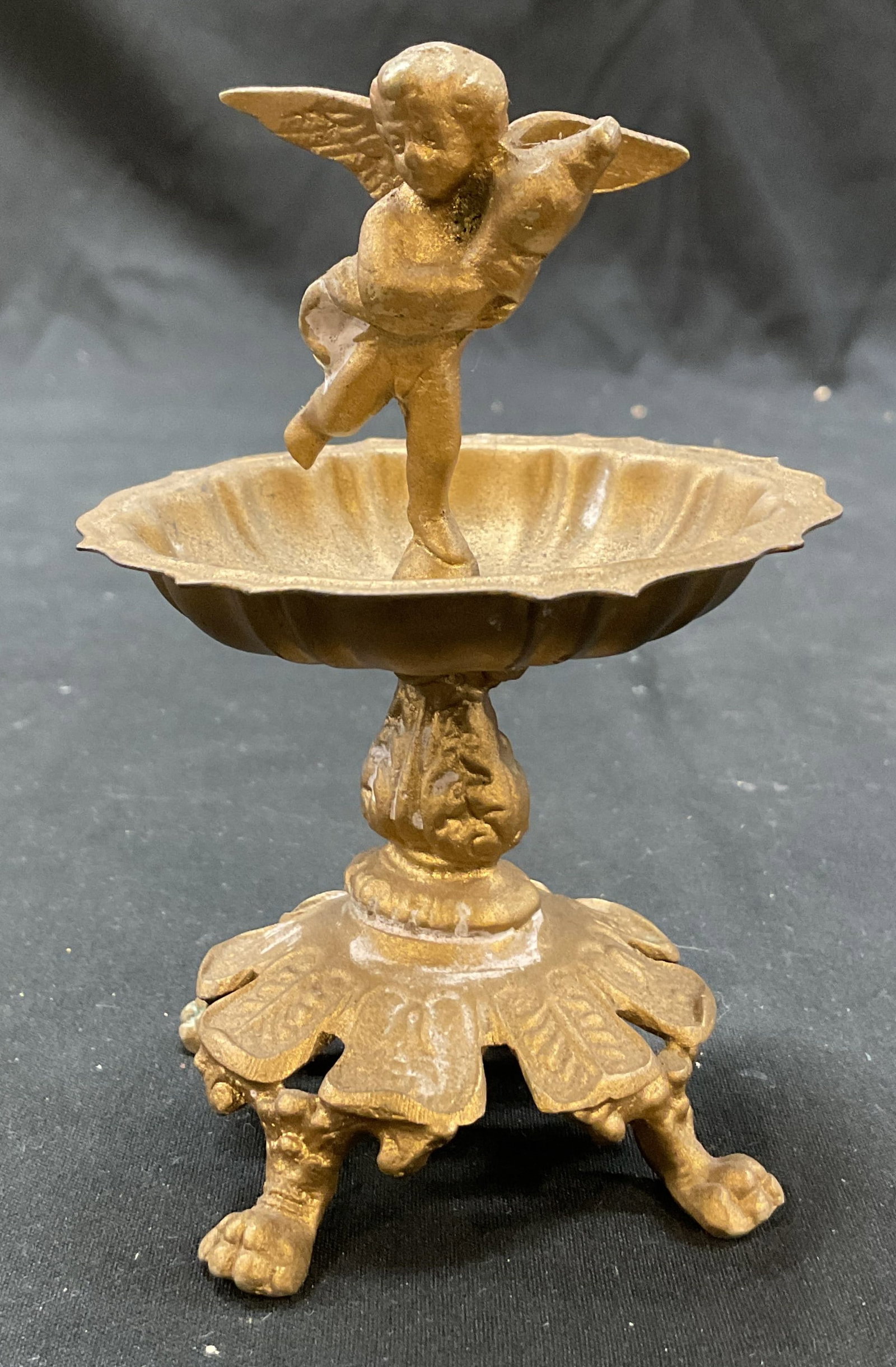 Vintage Brass Cherub Footed Bowl Figure (1 of 8)