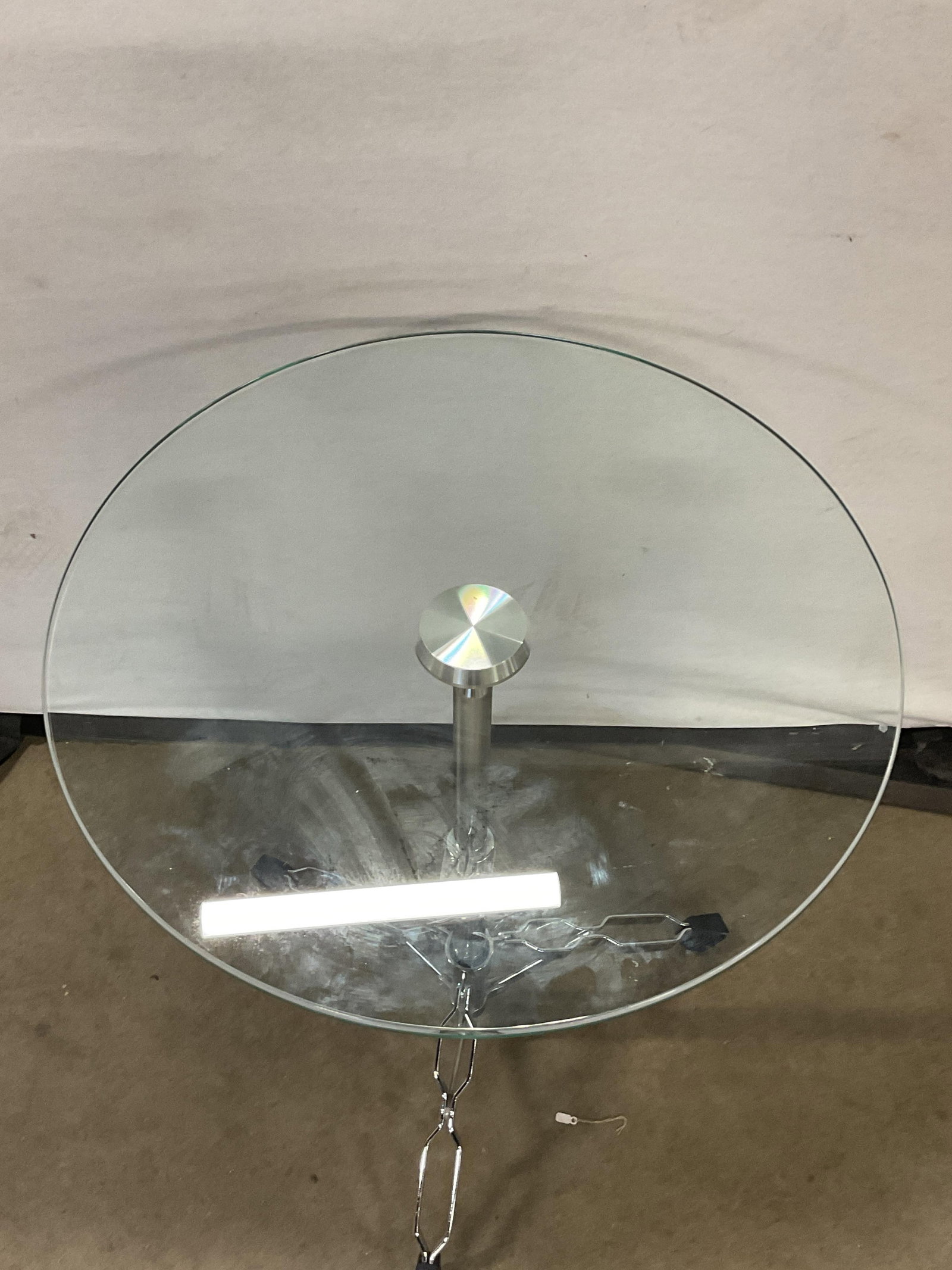Drum Stand Glass Top Adjustable Side Table - 2