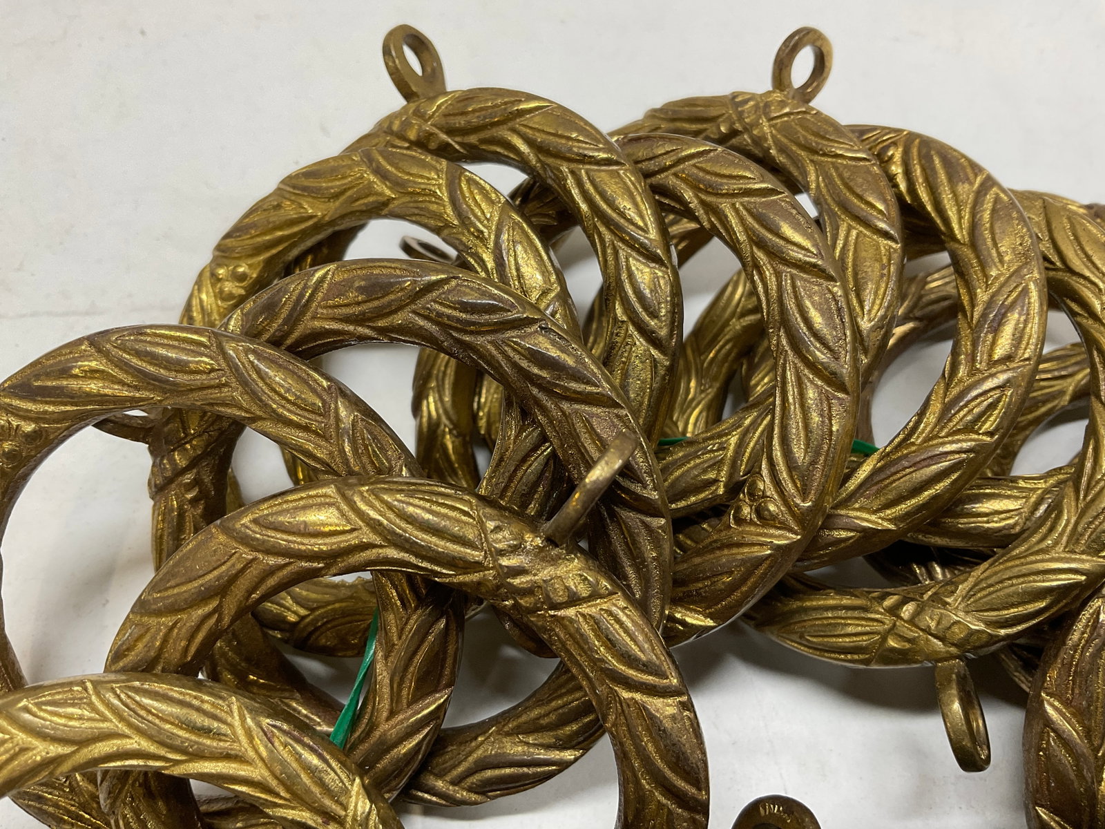 Lt 24 VTG Brass Drapery Curtain Rings INDIA - 2