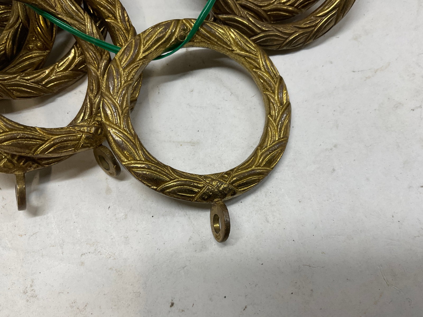 Lt 24 VTG Brass Drapery Curtain Rings INDIA - 3