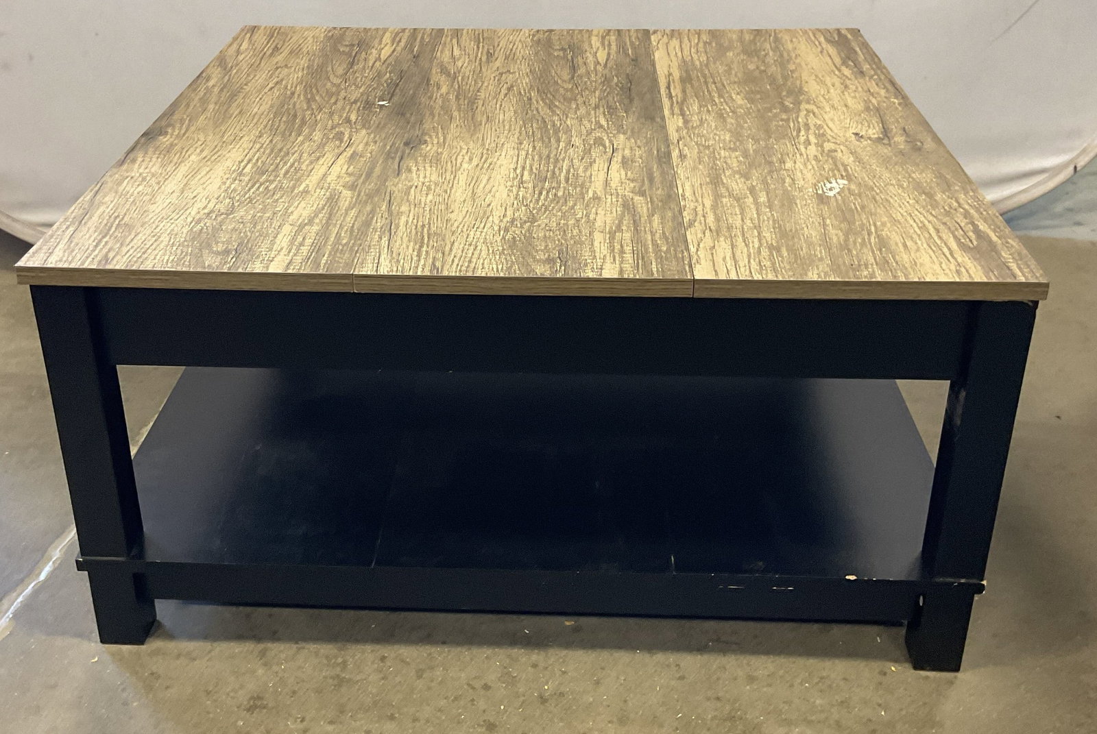 Black Natural Finish Wood Coffee Table (1 of 6)