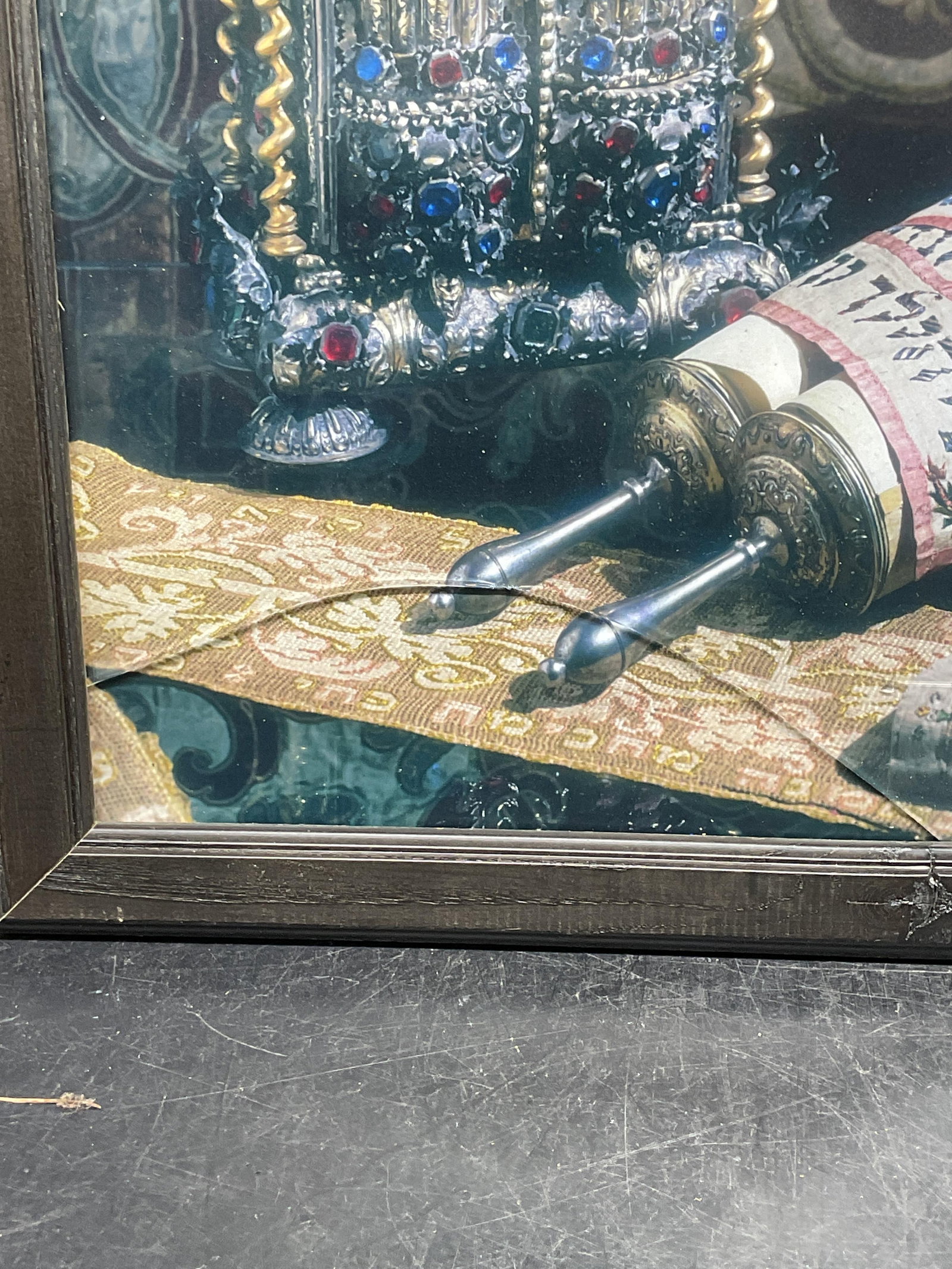 Framed Torah & Ten Commandments Lithograph - 5