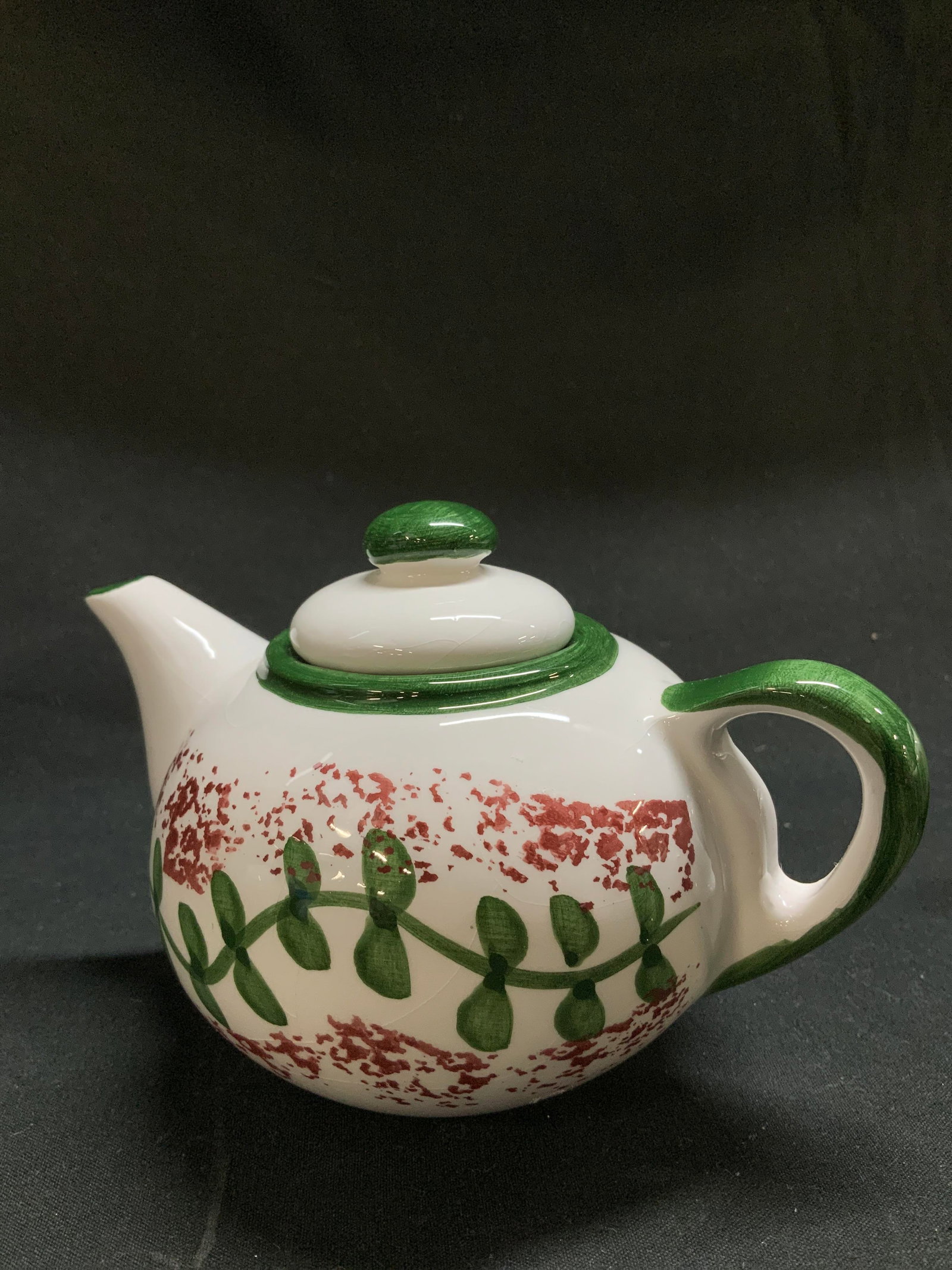 Pair Hand Painted Ceramic Teapots - 3