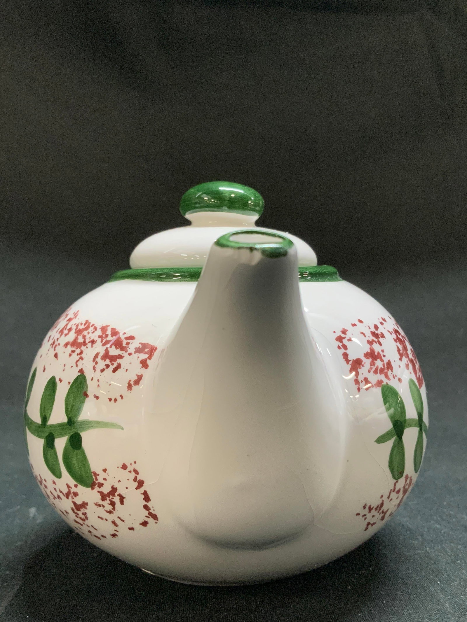 Pair Hand Painted Ceramic Teapots - 5