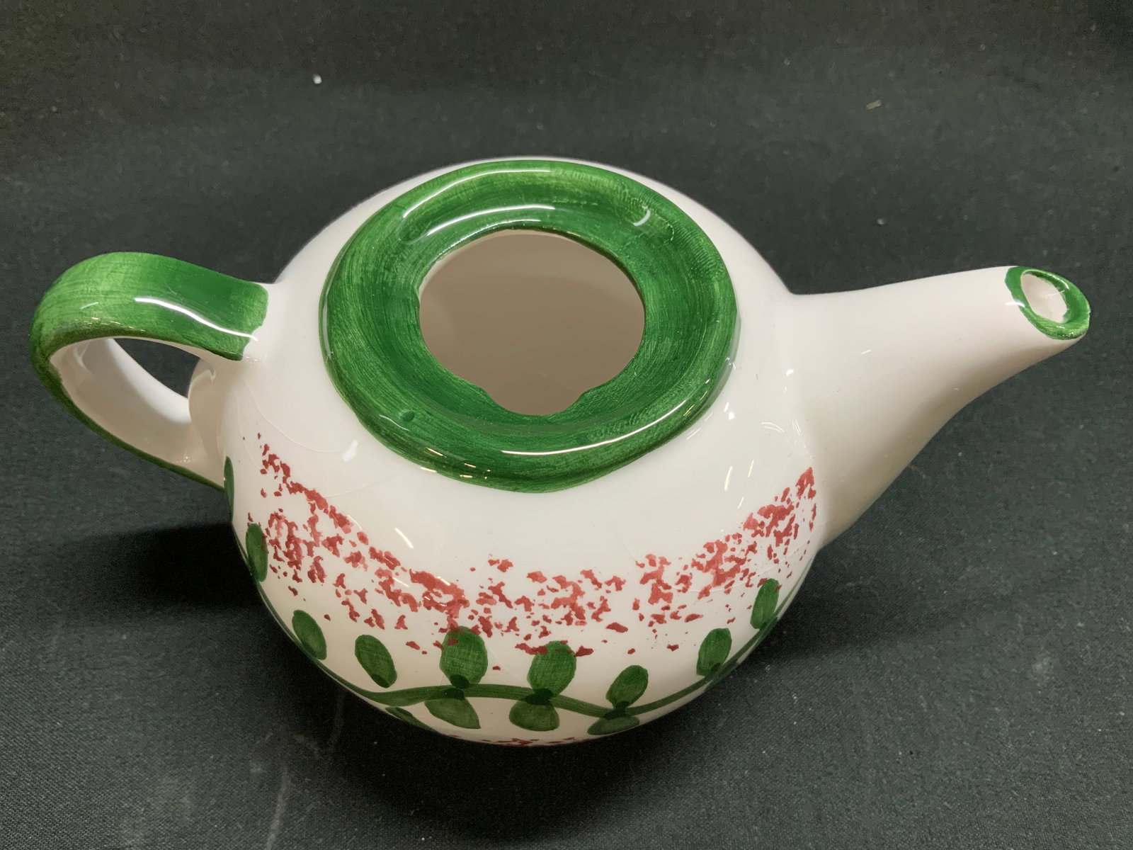 Pair Hand Painted Ceramic Teapots - 6