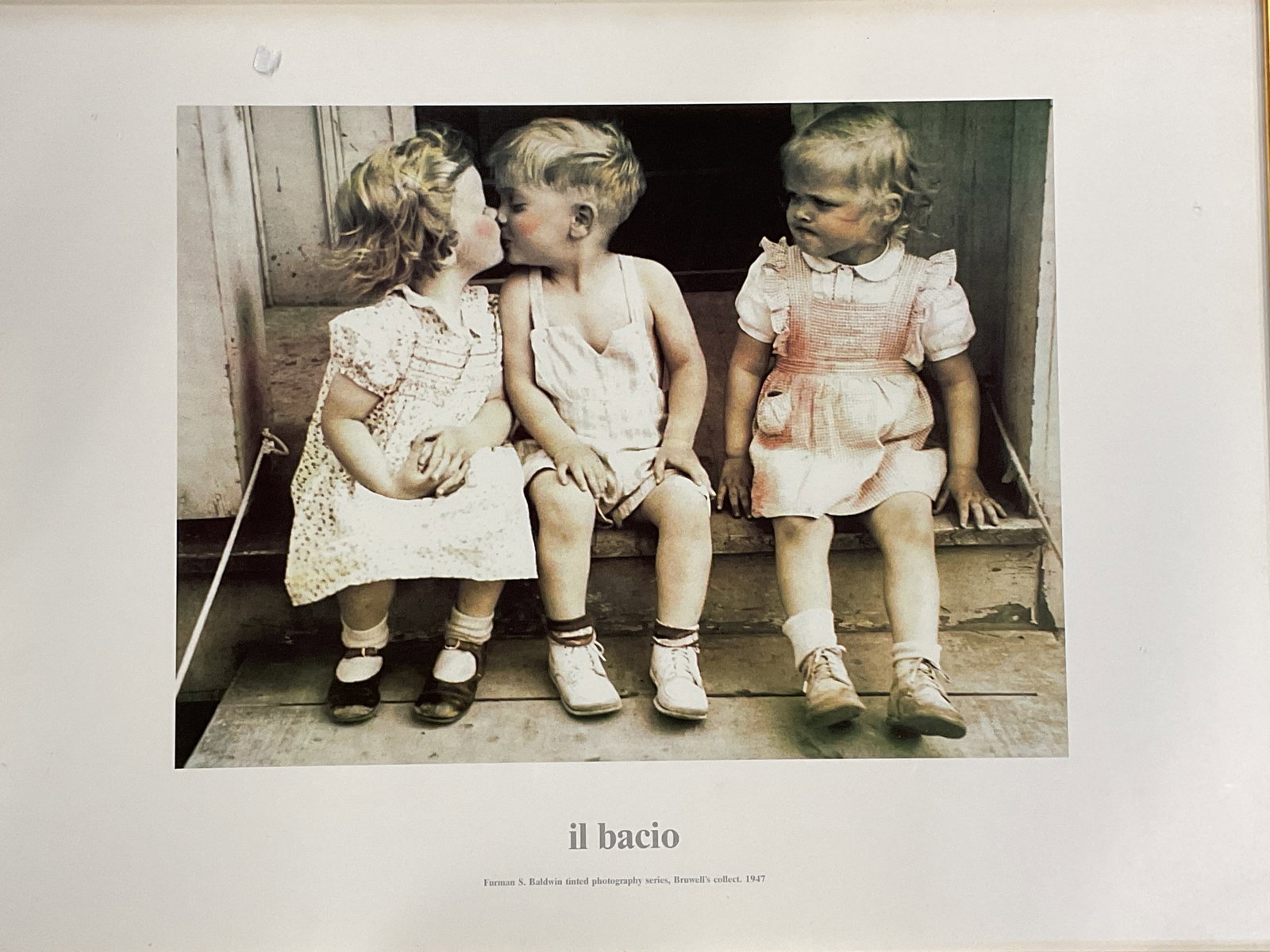 Framed After Baldwin Il Bacio Lithograph - 2