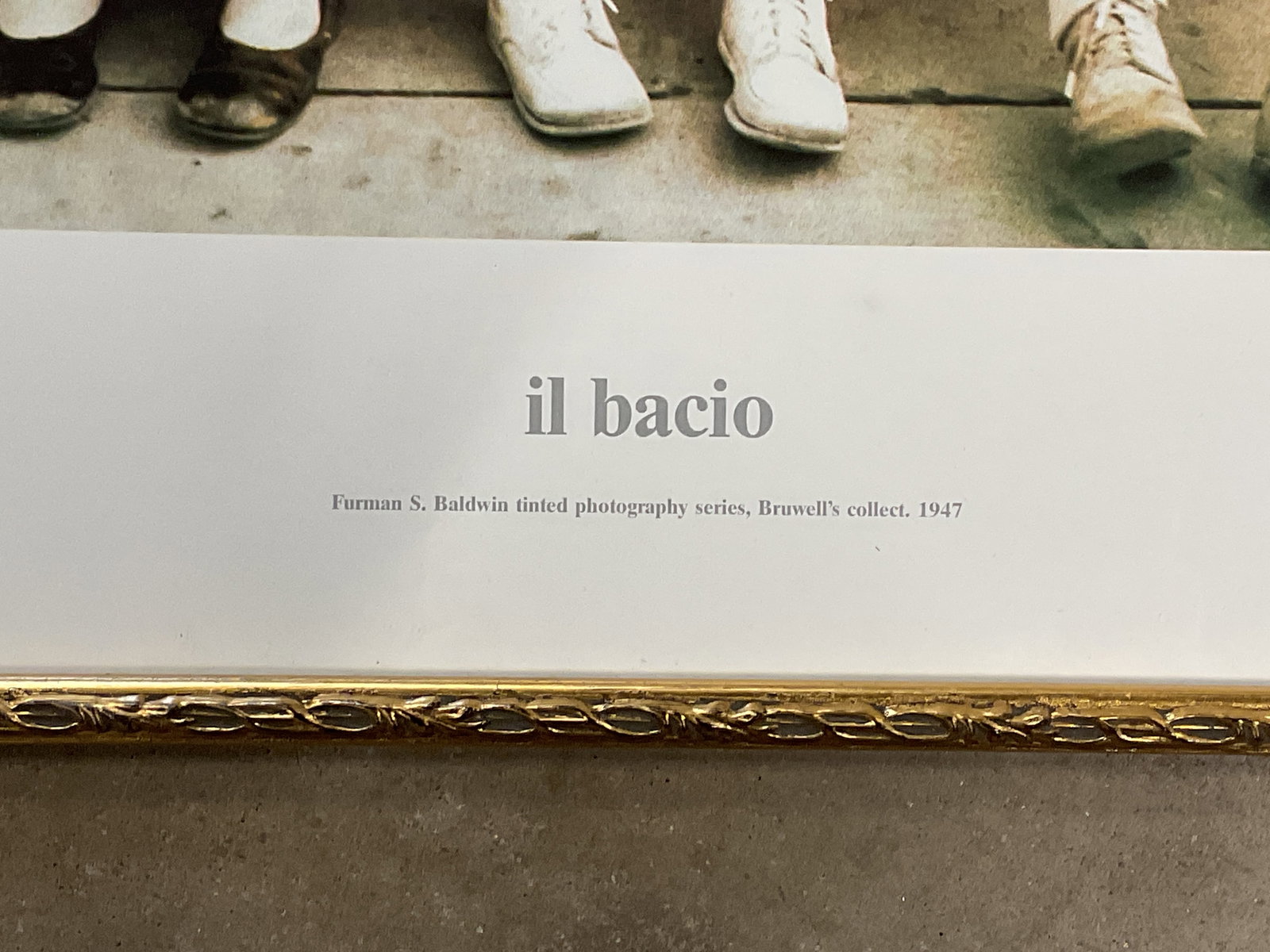 Framed After Baldwin Il Bacio Lithograph - 3