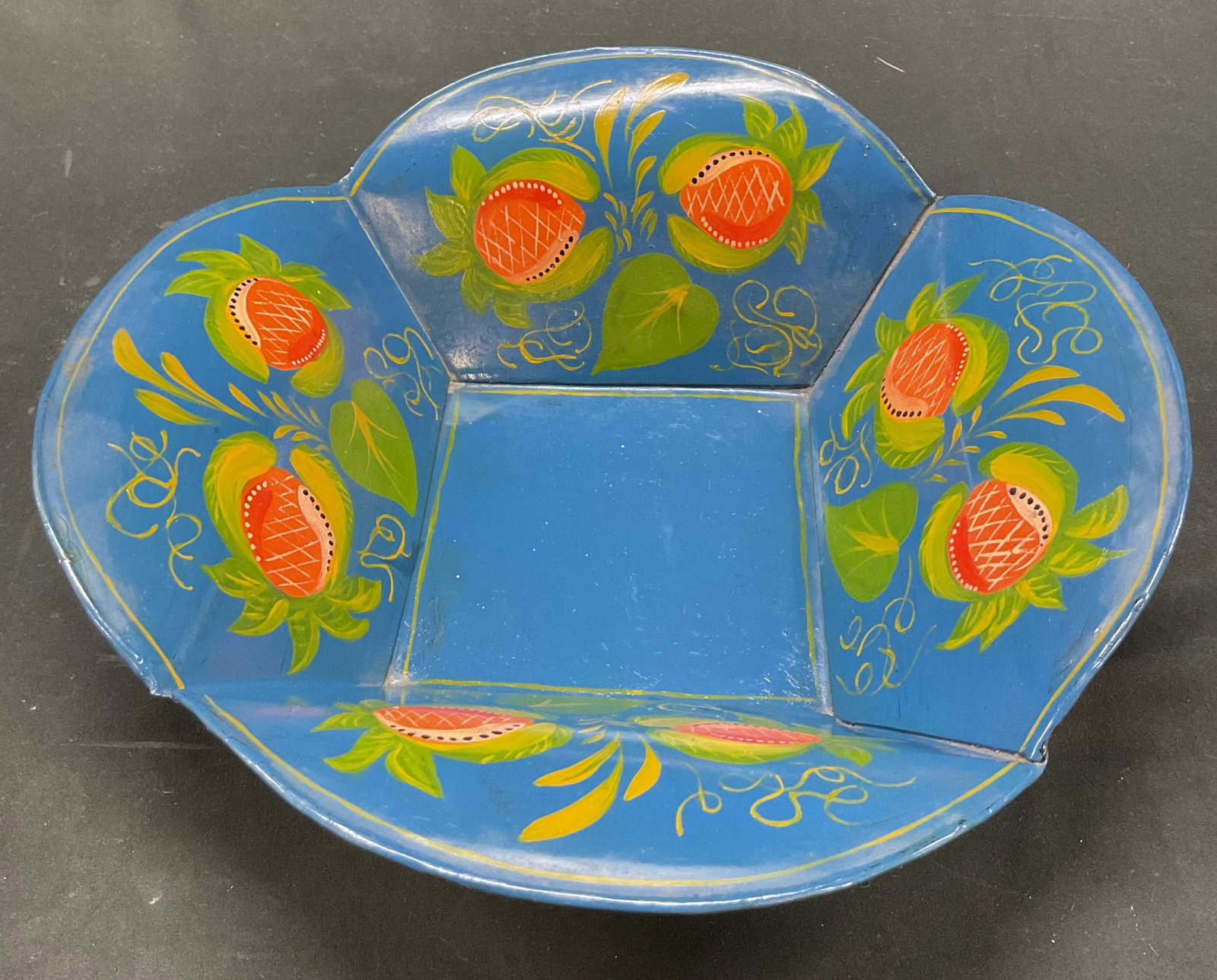 SGND 1990 Toleware Hand Painted Decorative Bowl (1 of 8)