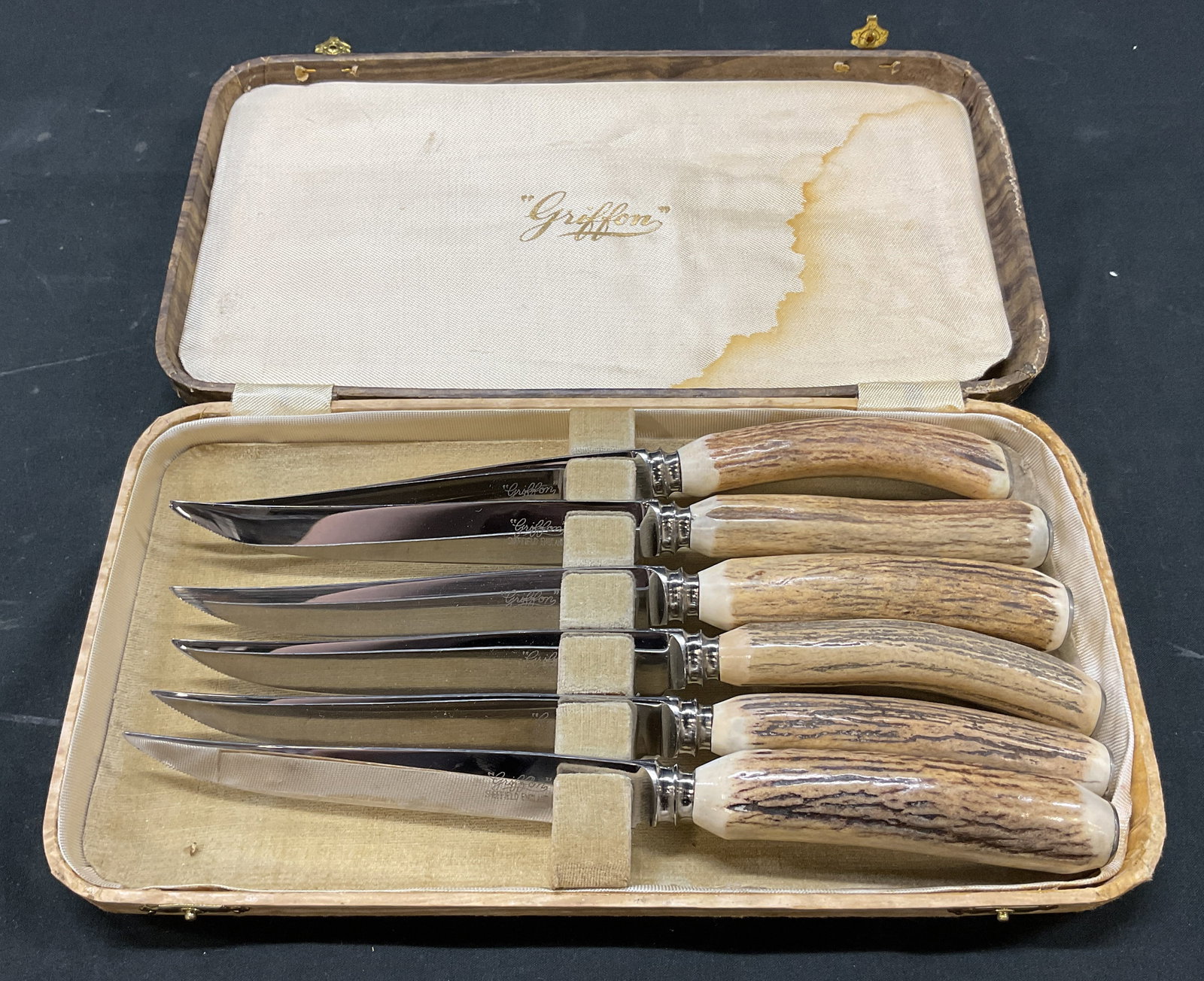St6 Griffon Stainless Steel Knives England W Case (1 of 7)