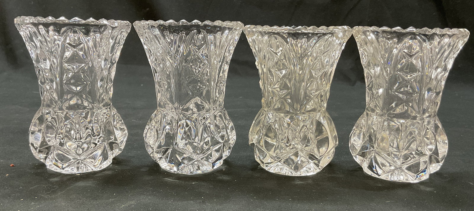 Set 4 Vintage Cut Crystal Bud Vase (1 of 6)