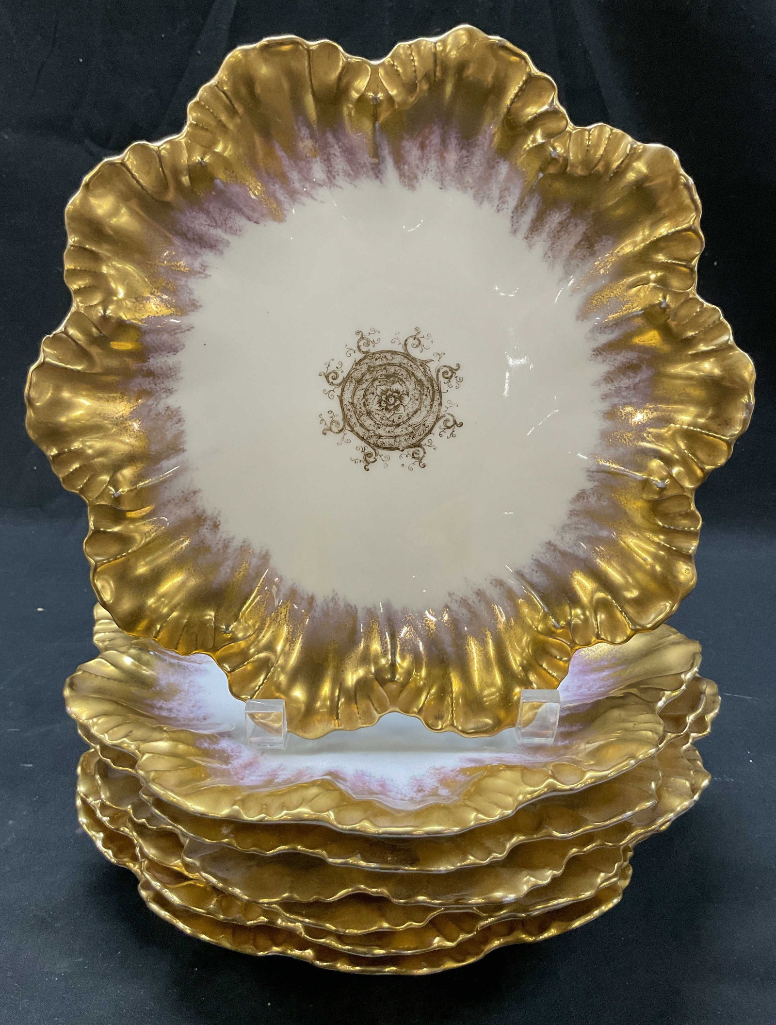 Set 7 A. Lanternier Limoges Porc Plates France (1 of 7)