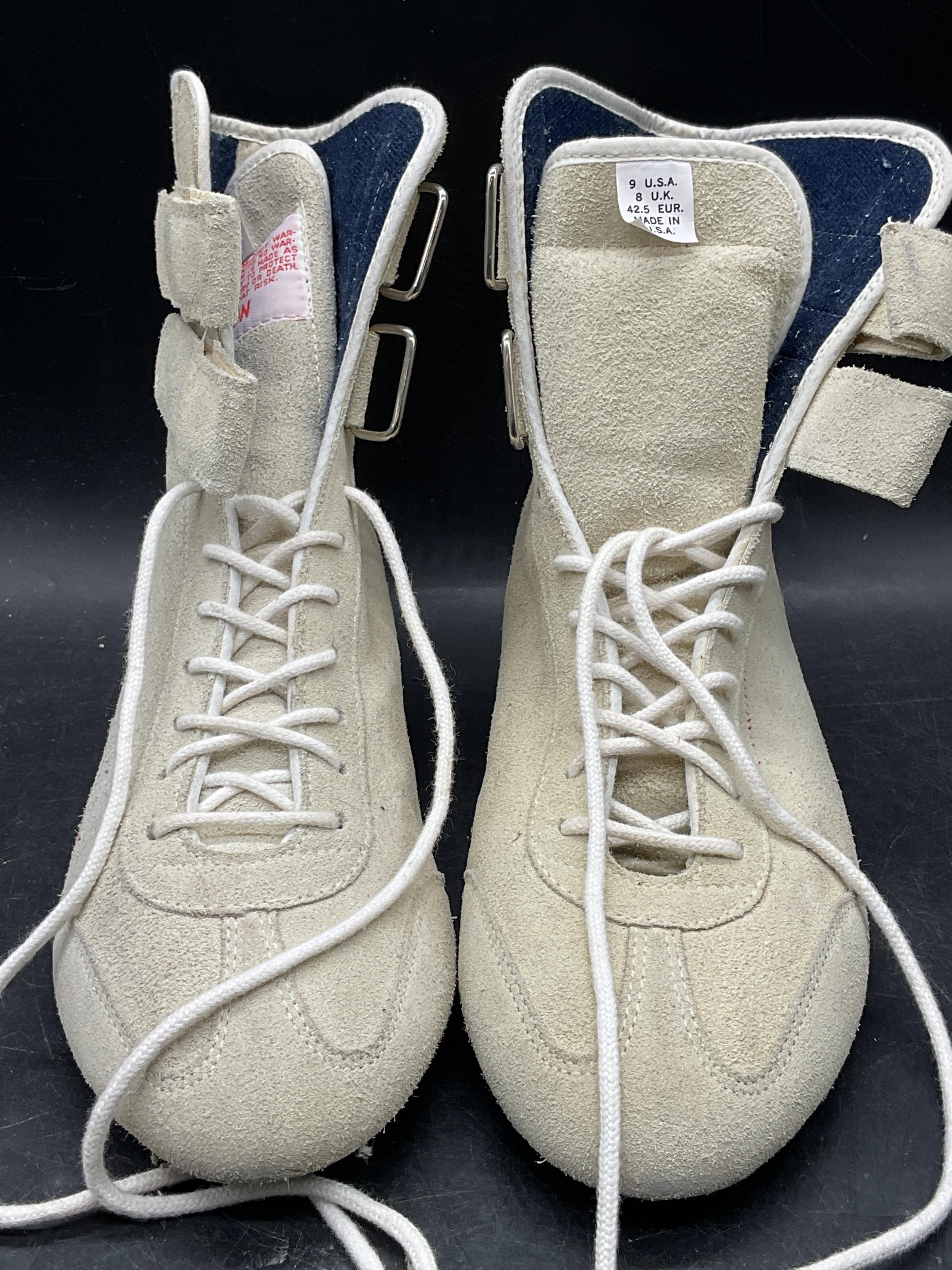 Simpson Beige Suede High Top Racing Shoes USA (1 of 6)