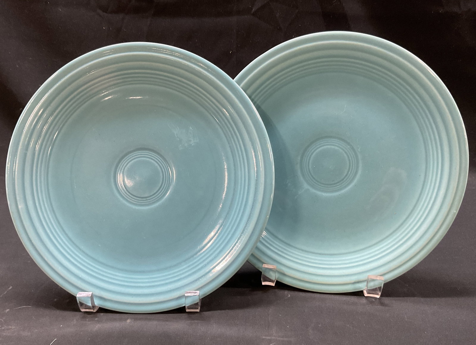 Pair Homer Laughlin Fiesta Ceramic Plates USA (1 of 8)