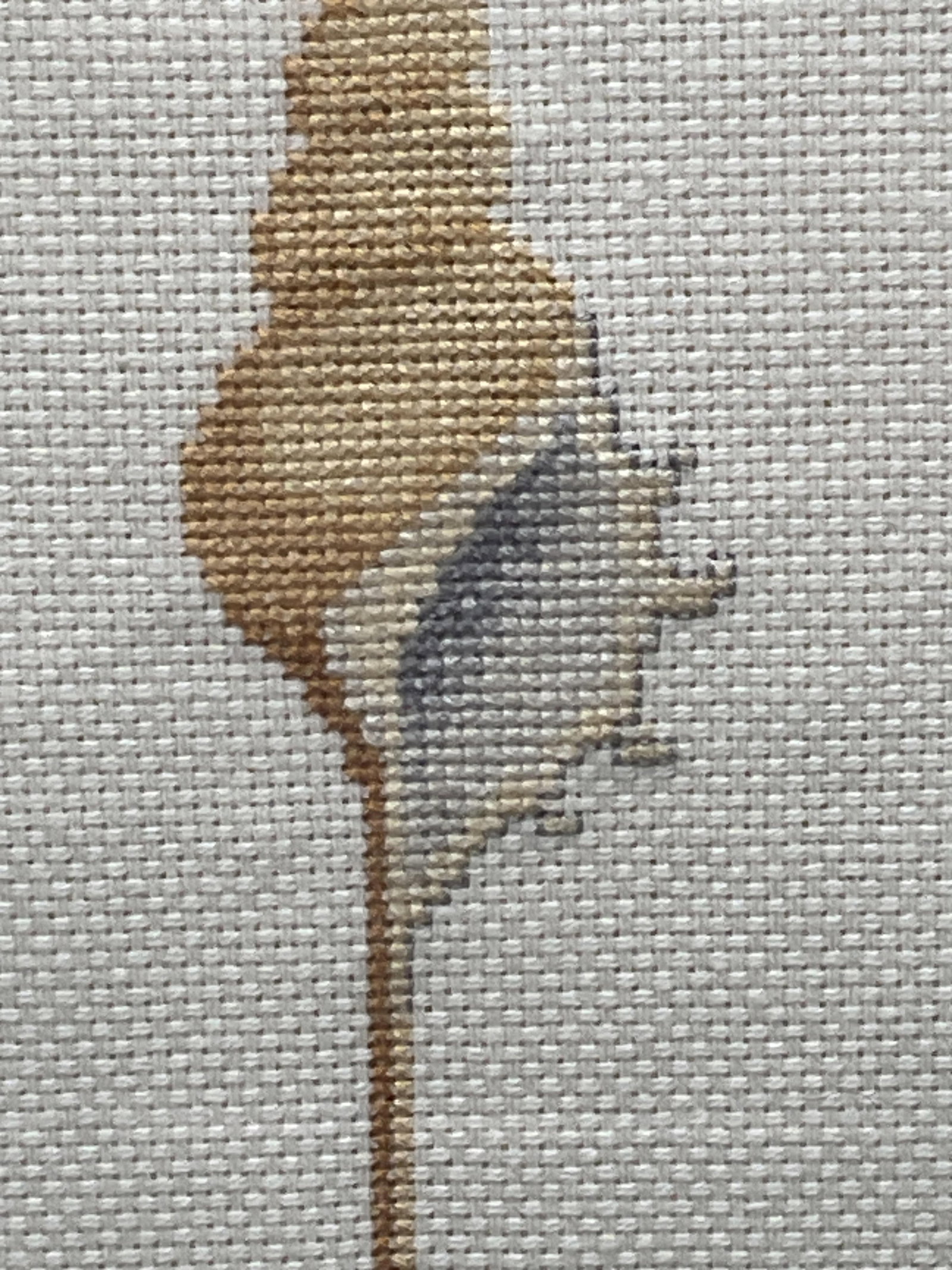 Framed Needlepoint Seashell Panel - 3
