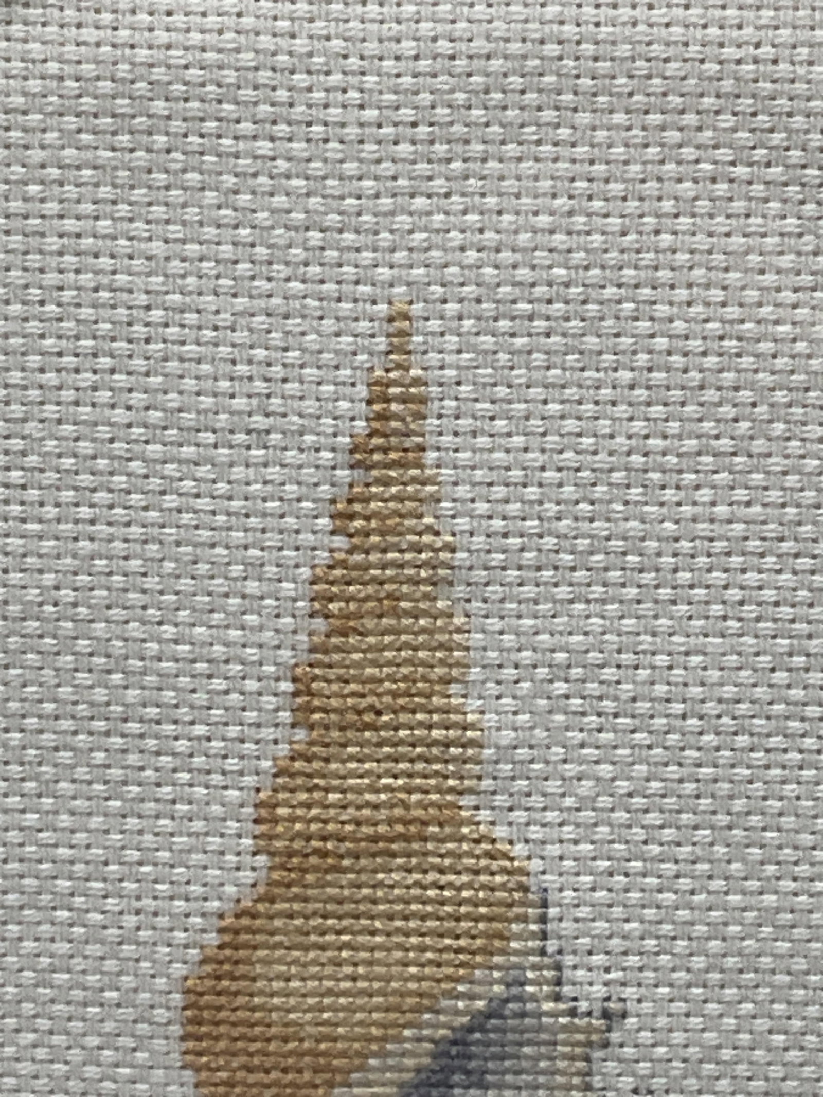 Framed Needlepoint Seashell Panel - 4