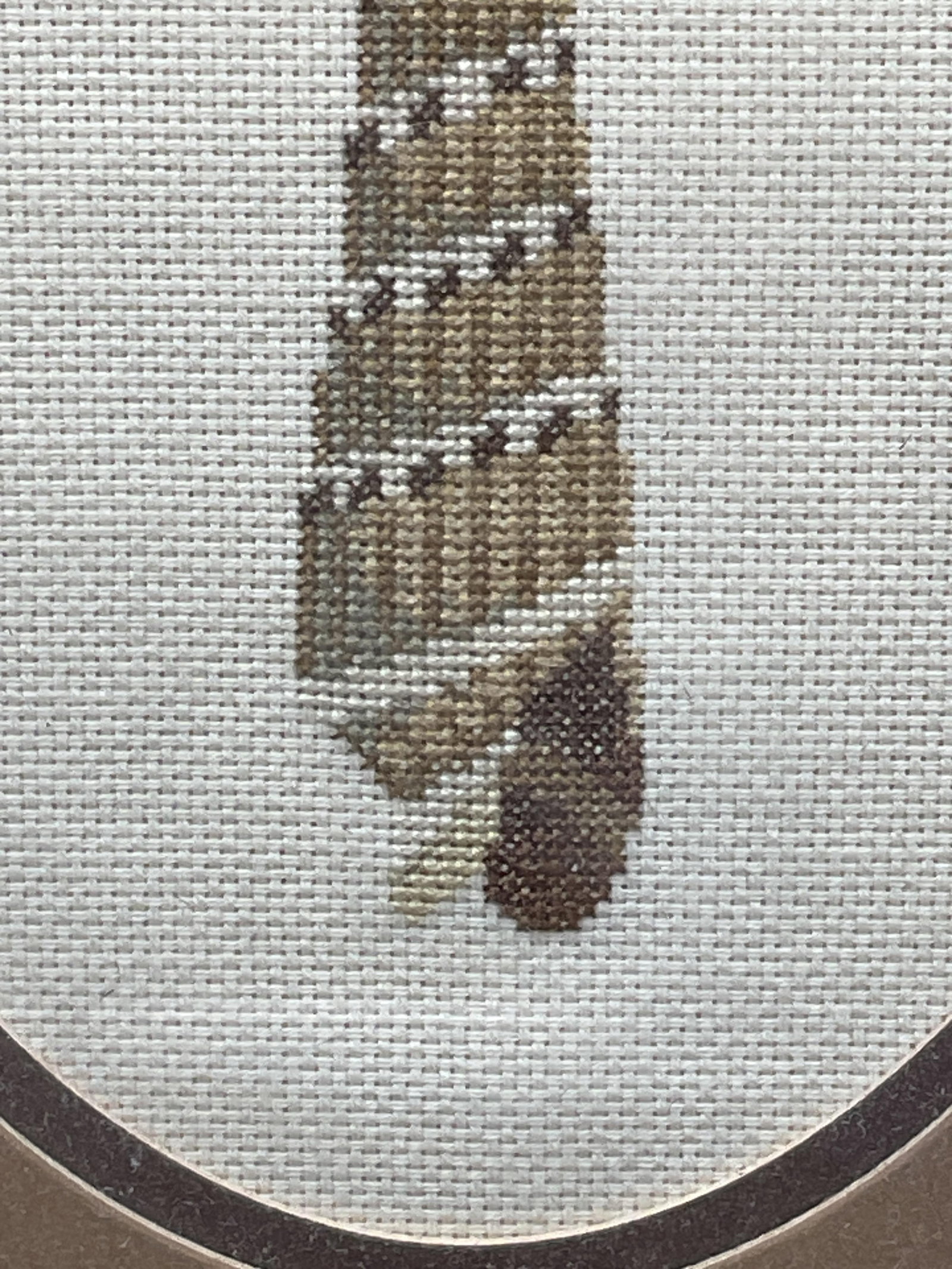 Framed Needlepoint Seashell Panel - 3