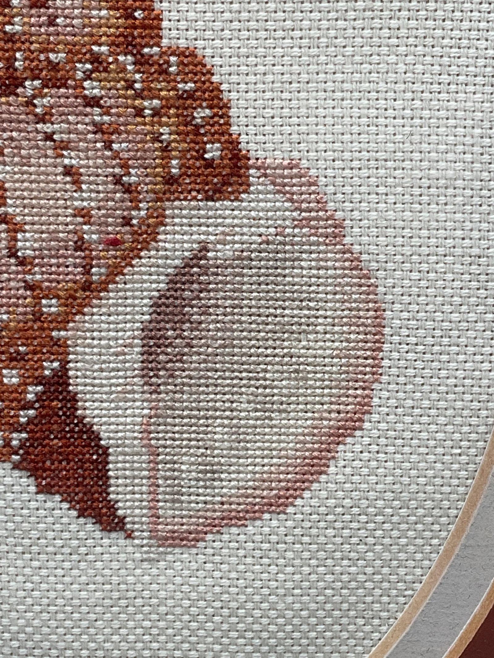 Framed Needlepoint Seashell Panel - 3