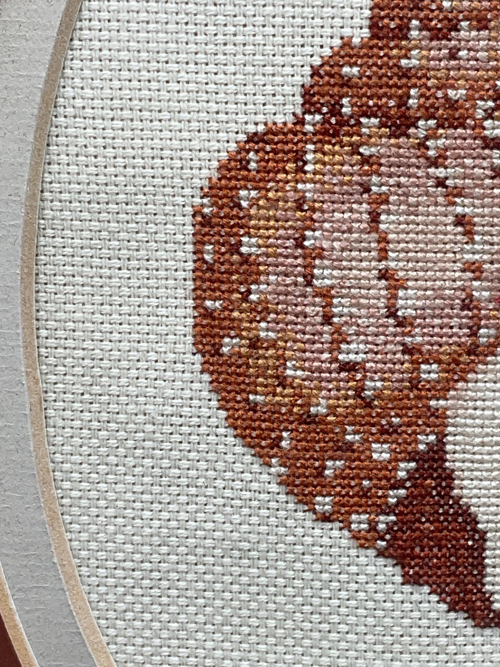 Framed Needlepoint Seashell Panel - 4