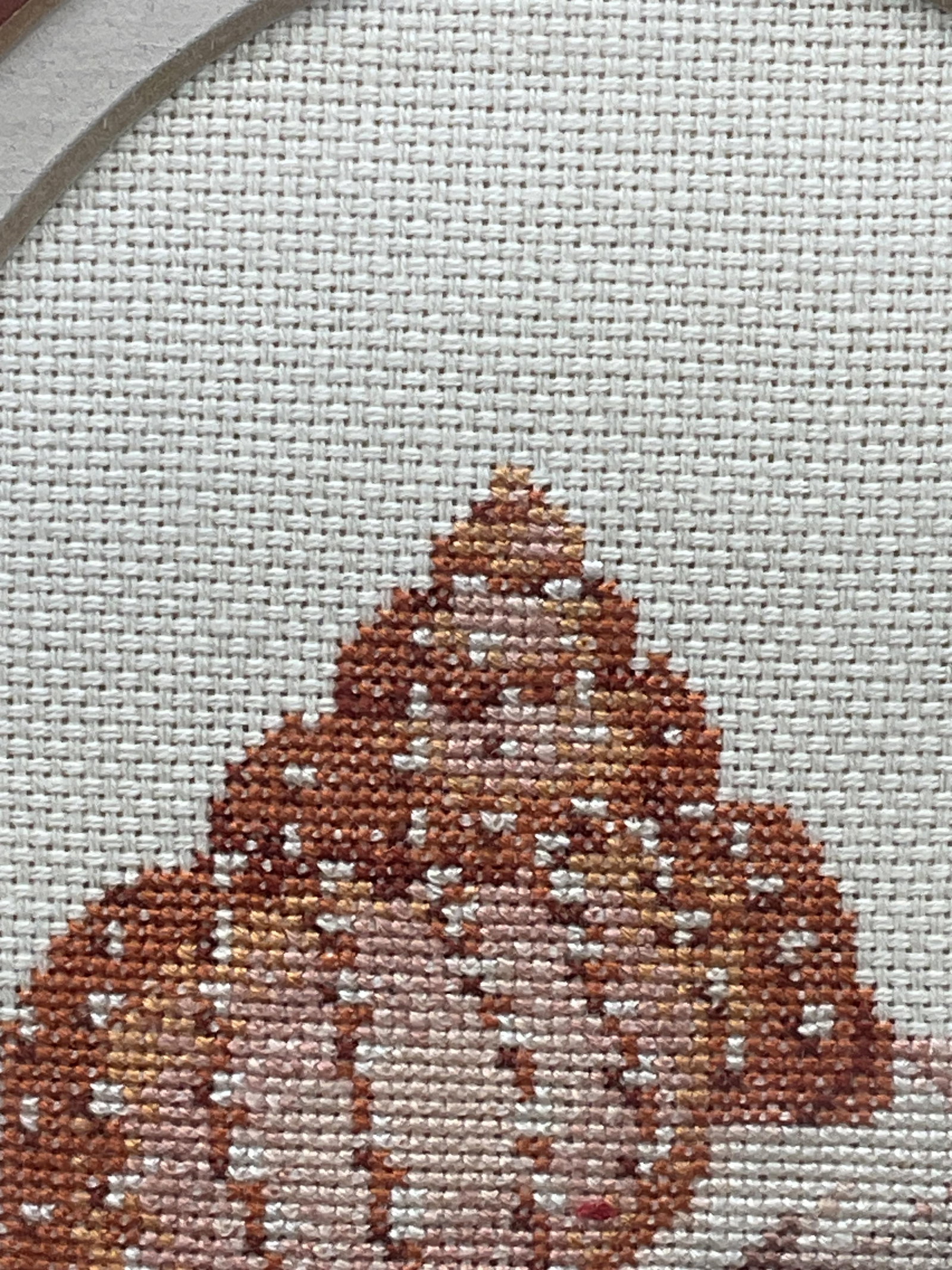 Framed Needlepoint Seashell Panel - 5