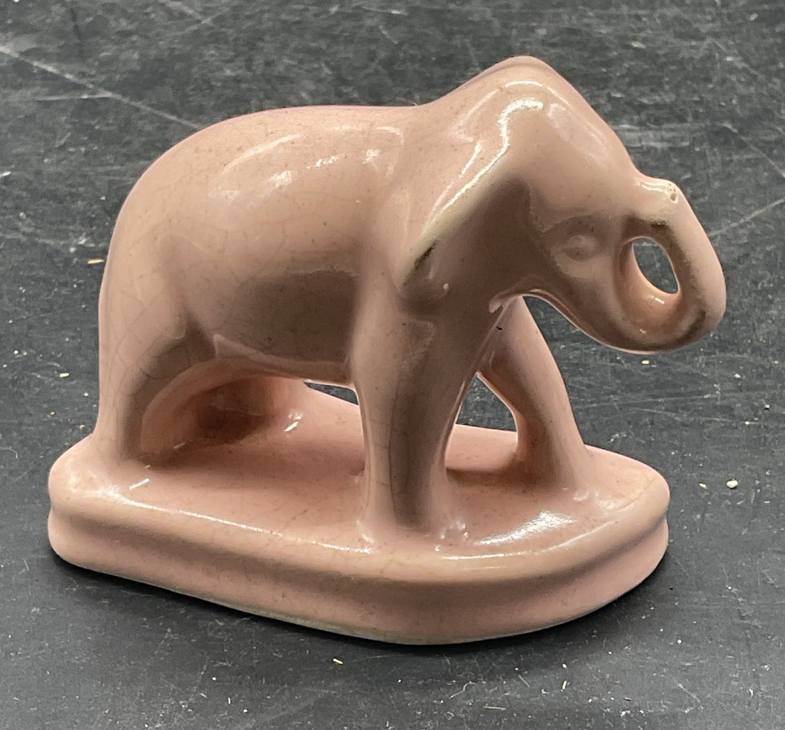 Vintage Pink Ceramic Elephant Figurine (1 of 6)