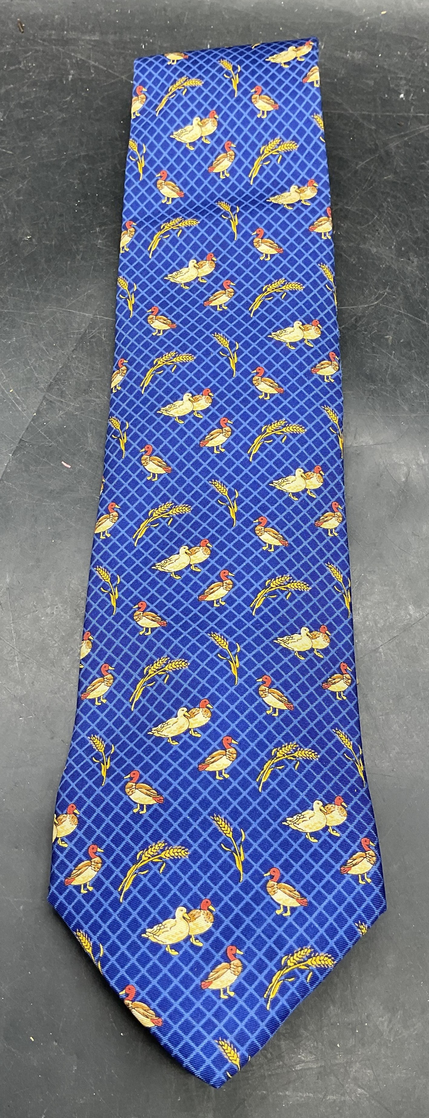 Beaufort Blue Silk Duck Tie Italy (1 of 6)