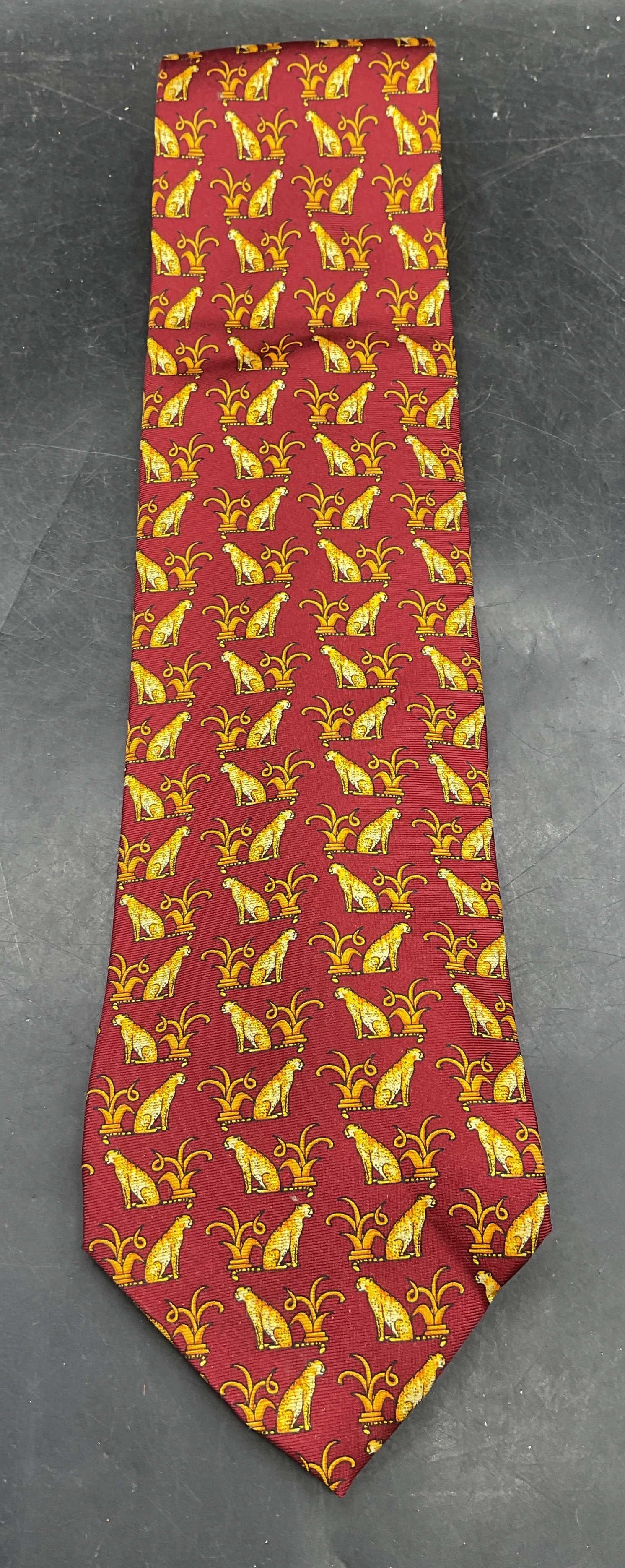 Joseph & Lyman Red Silk Cheetah Tie USA (1 of 6)
