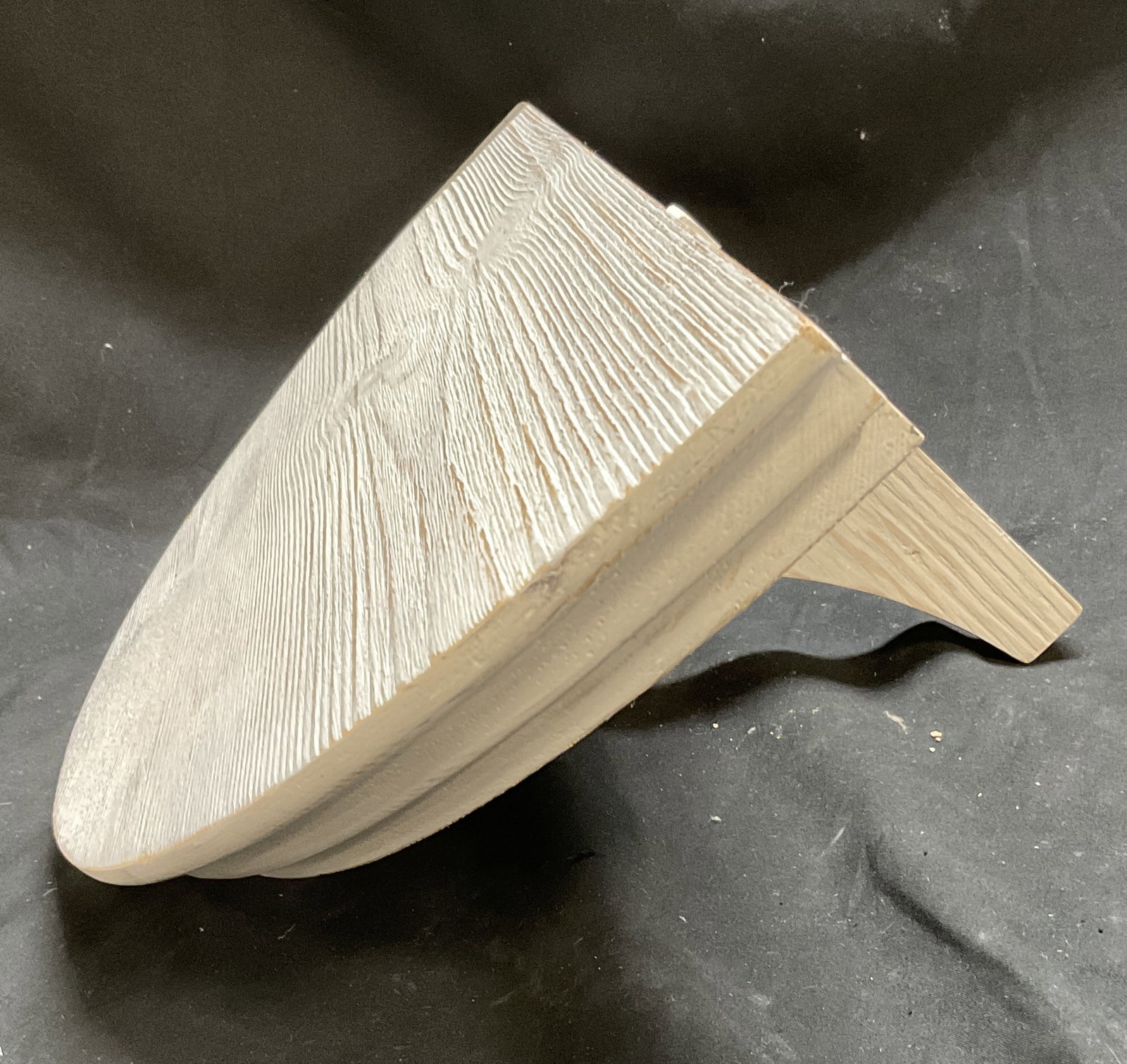 White Wooden Semi-Circle Wall Shelf (1 of 6)