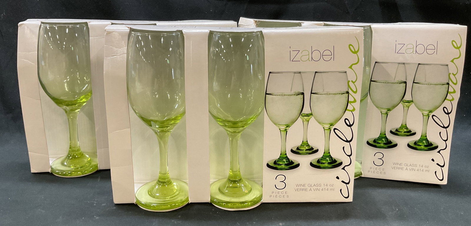 Set 9 Izabel Circleware Wine Glasses Colombia NIP (1 of 7)