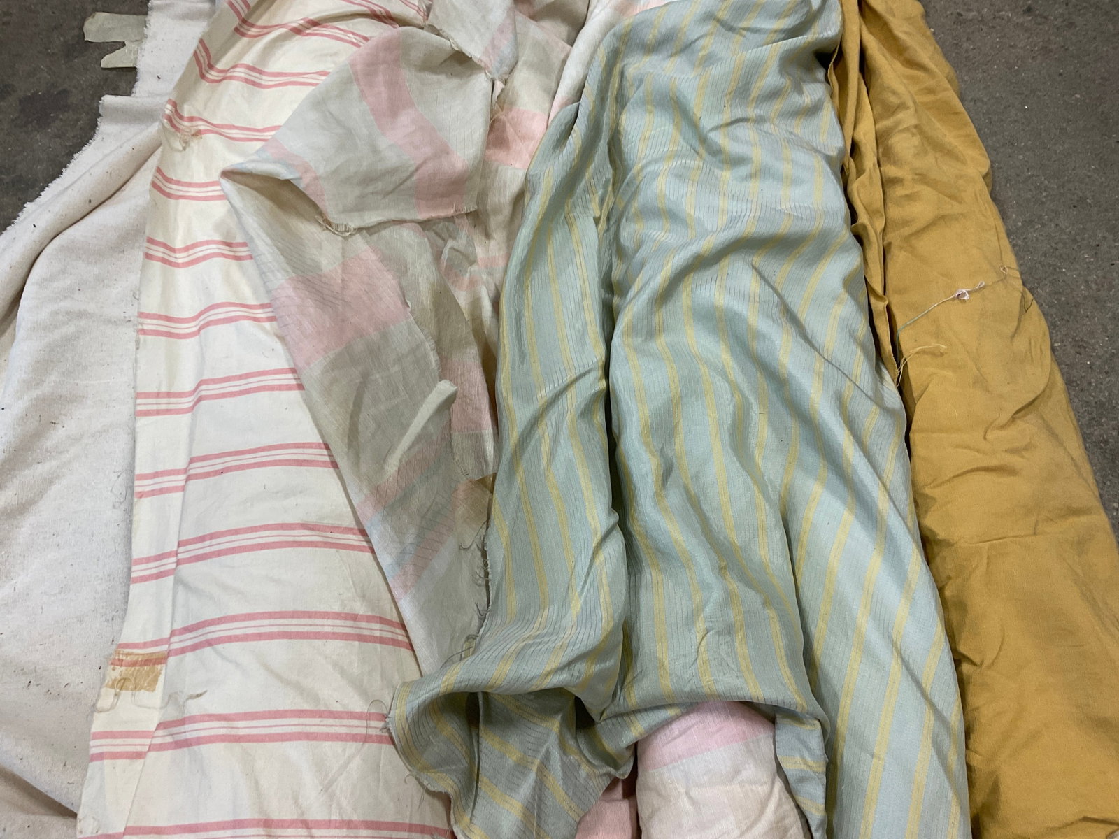 Lt 5 Solid and Striped Bolts of Fabric (1 of 8)