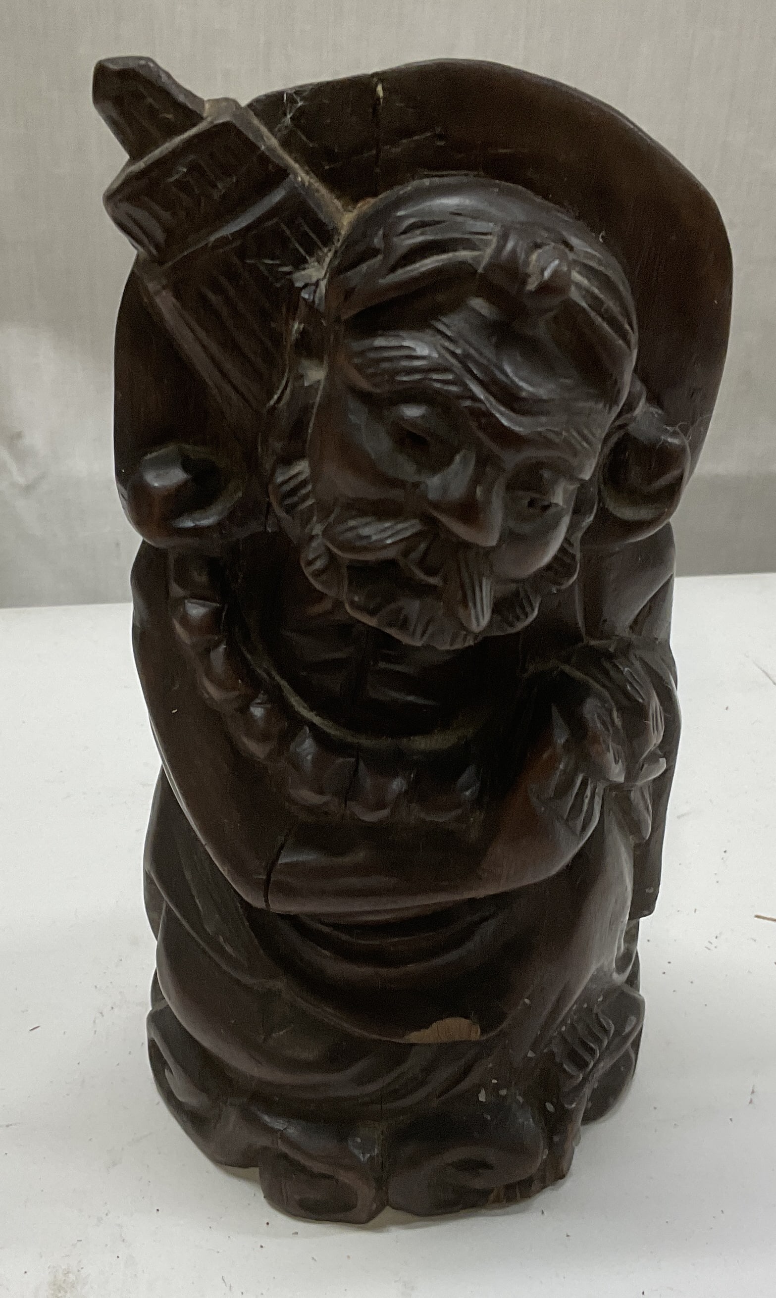 Asian Hand-Carved Wooden Figurine (1 of 8)
