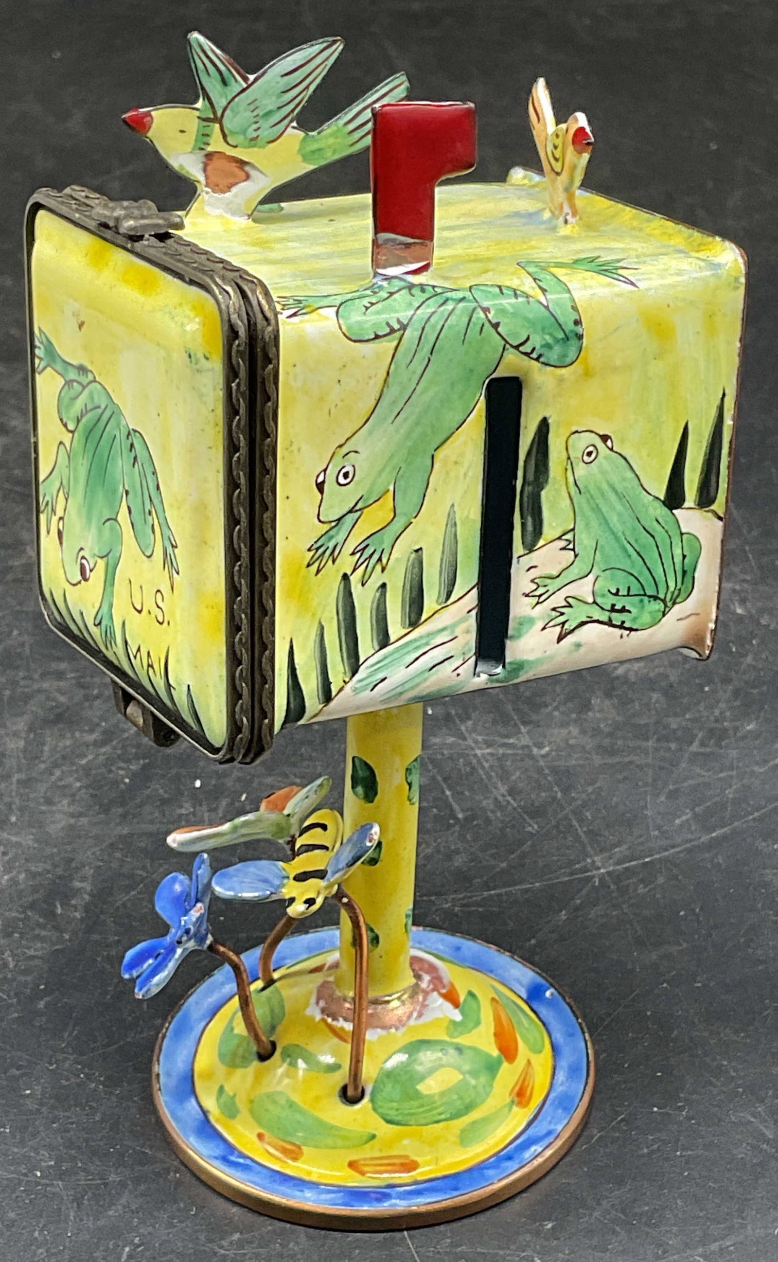 Kelvin Chen Enameled Mailbox Trinket Box 2004 (1 of 7)