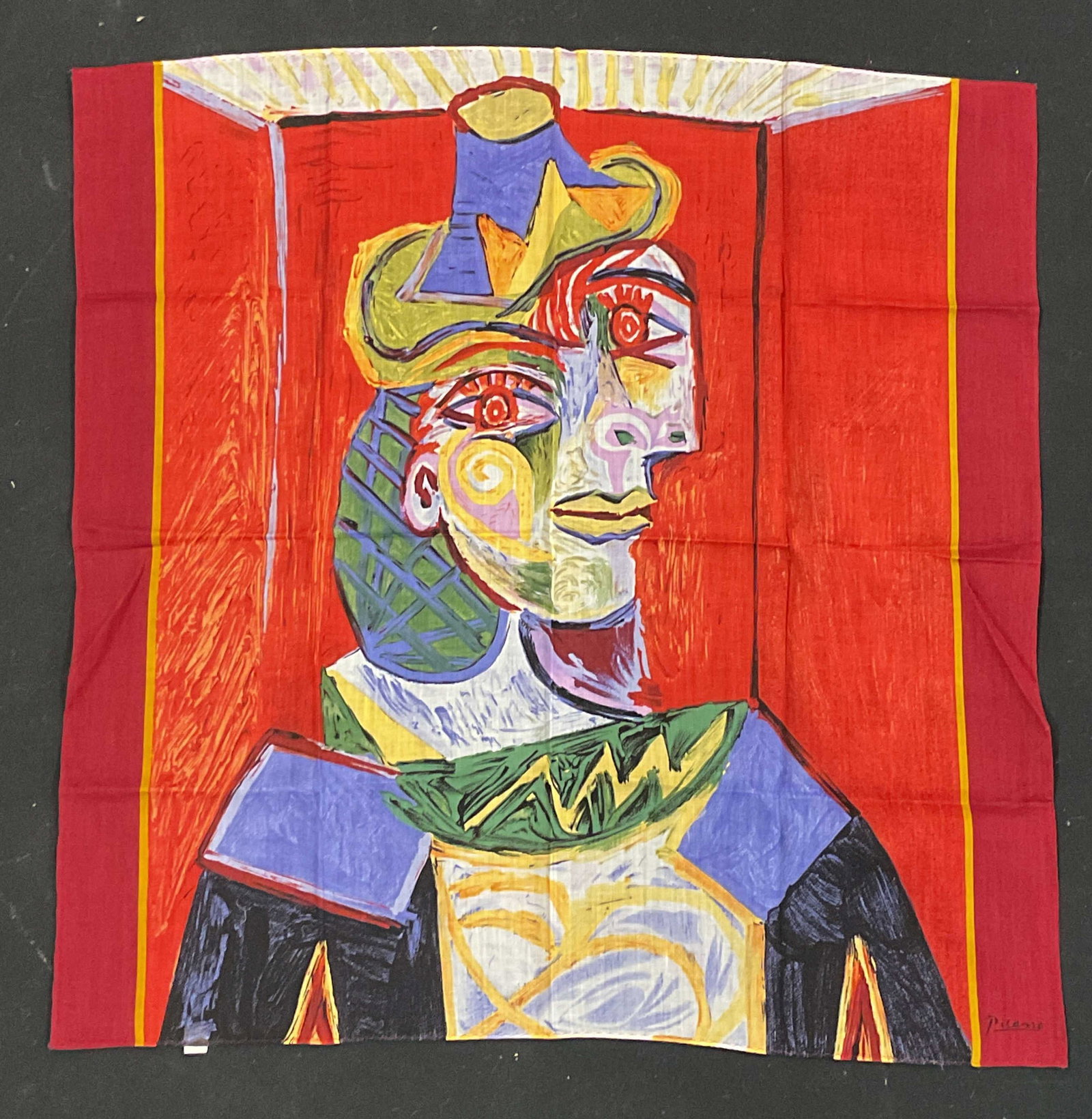 Marigold Entp Picasso Cotton Scarf, Japan (1 of 6)