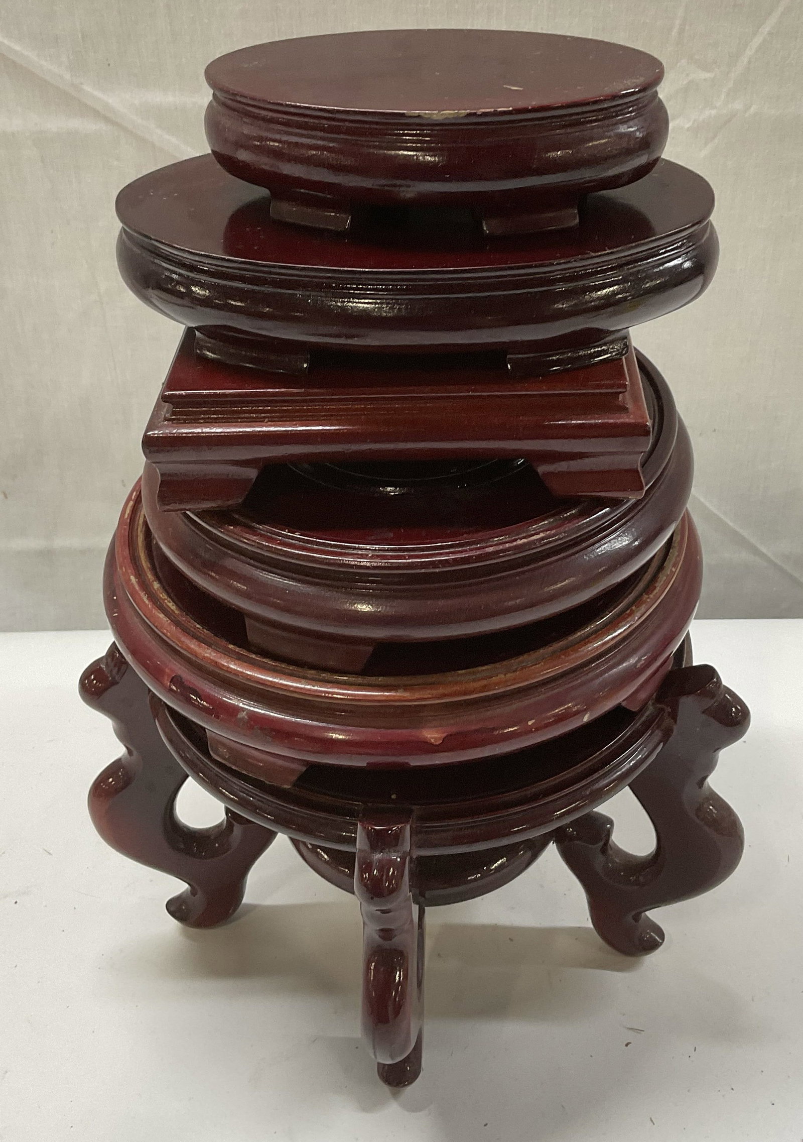 Grp Lt 6 Chinese Rosewood Stands - 2