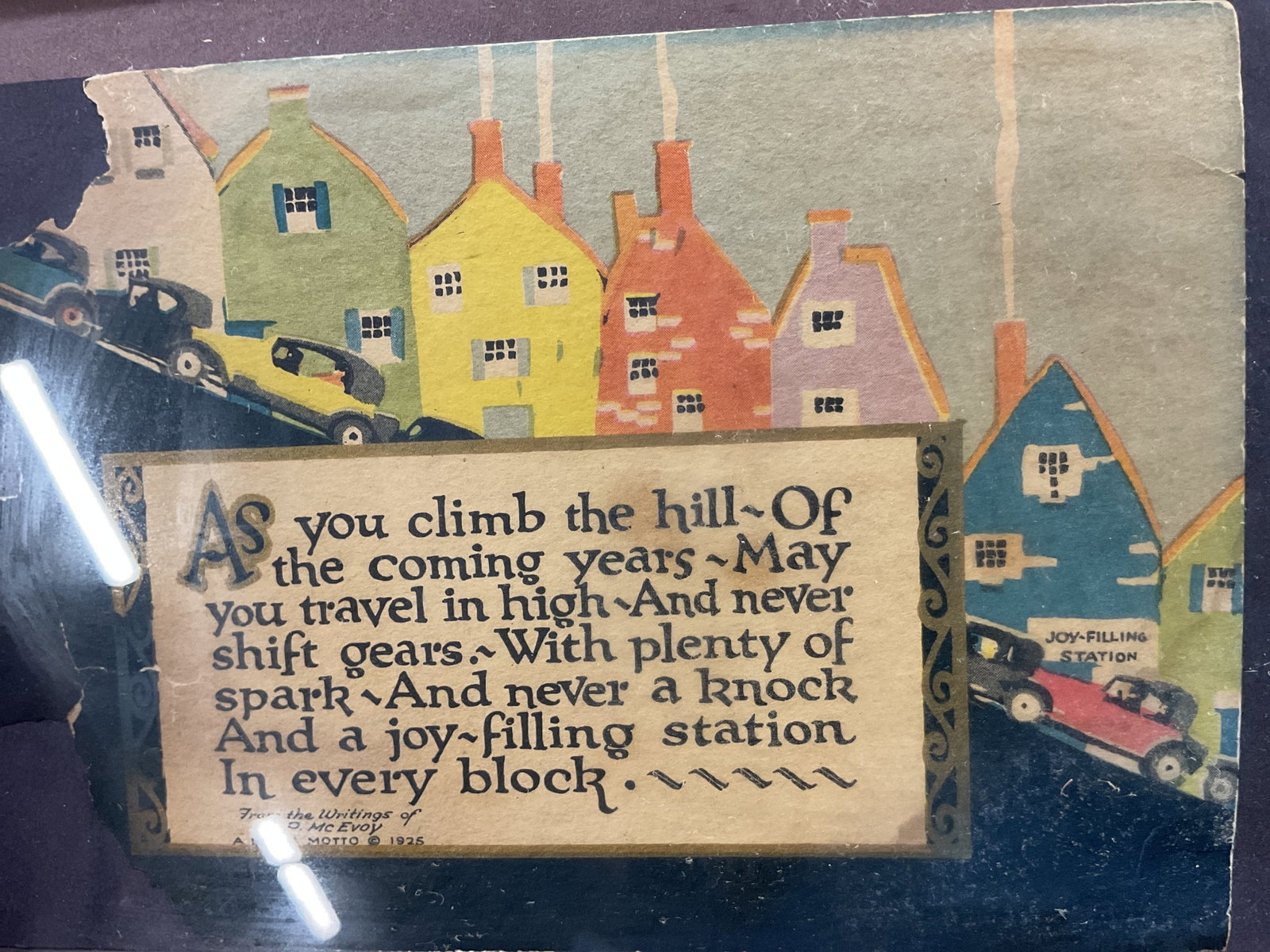 1925 Buzza Motto Framed Print W Quote - 7