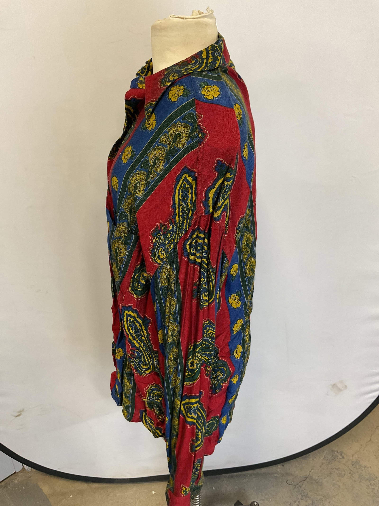 Byblos Spa Paisley Pattern Button Down Italy - 2
