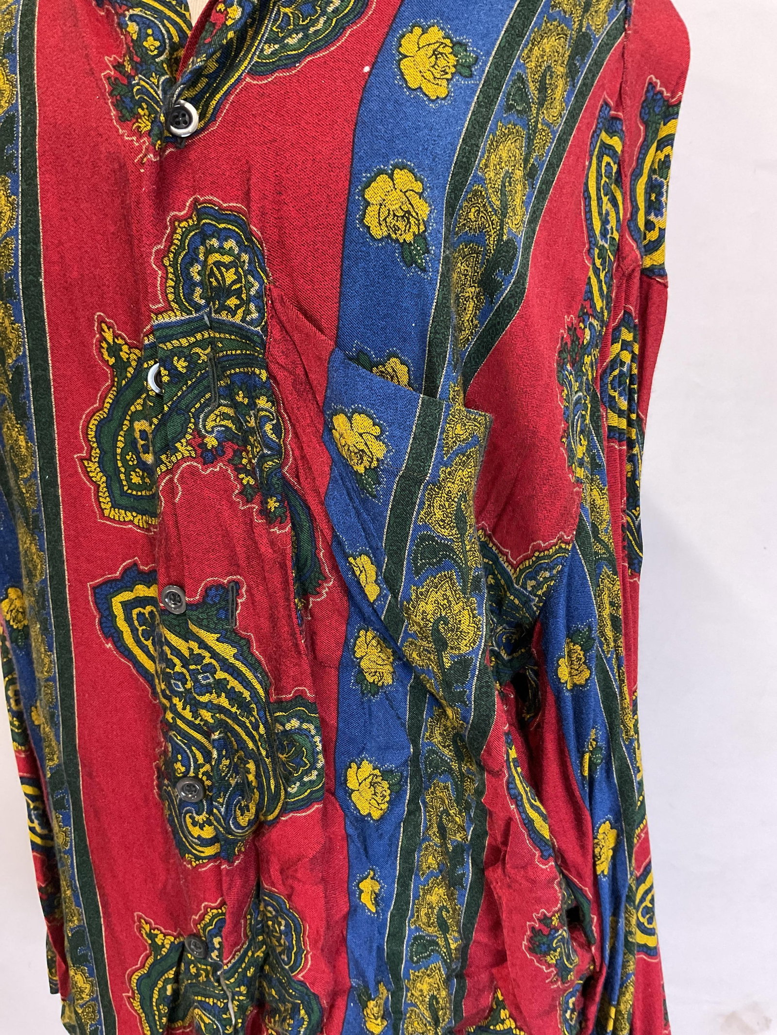 Byblos Spa Paisley Pattern Button Down Italy - 5