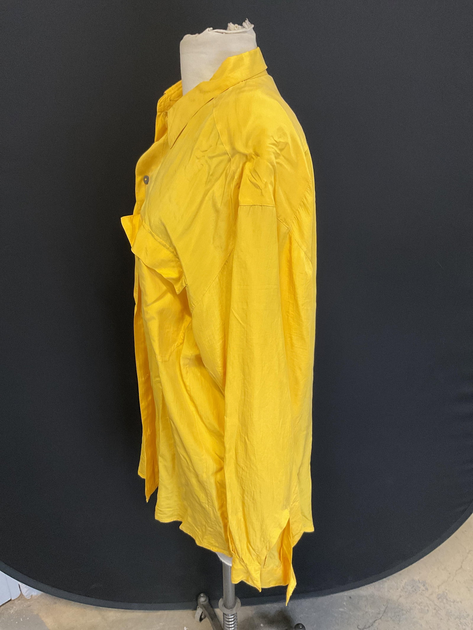 Axis Yellow Silk Long Sleeve Button Down - 2